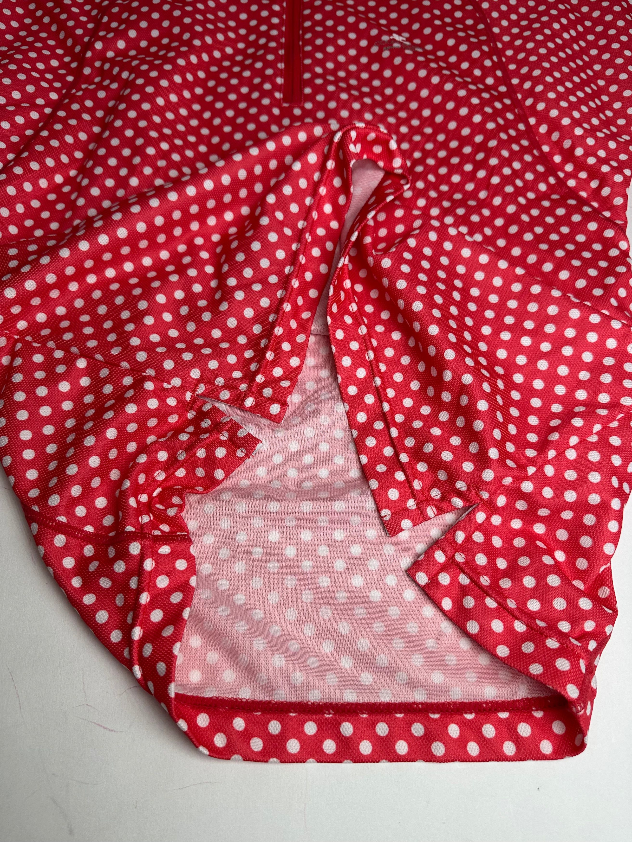 Courreges Vintage Polka Dot Polo Shirt Red White M Size S / US 4 / IT 40 - 7 Thumbnail