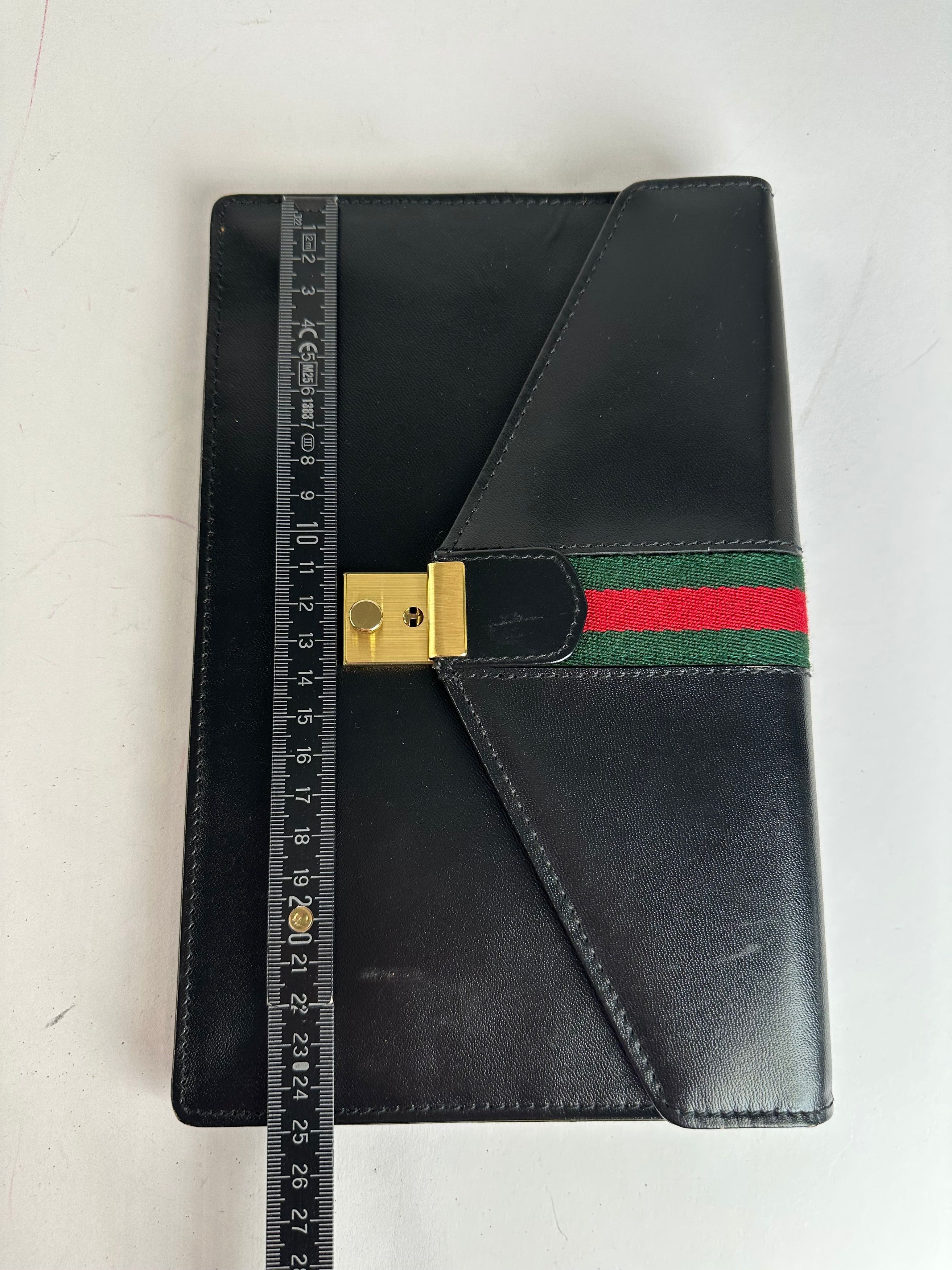 Gucci Vintage Leather Clutch Black Size ONE SIZE - 6 Thumbnail