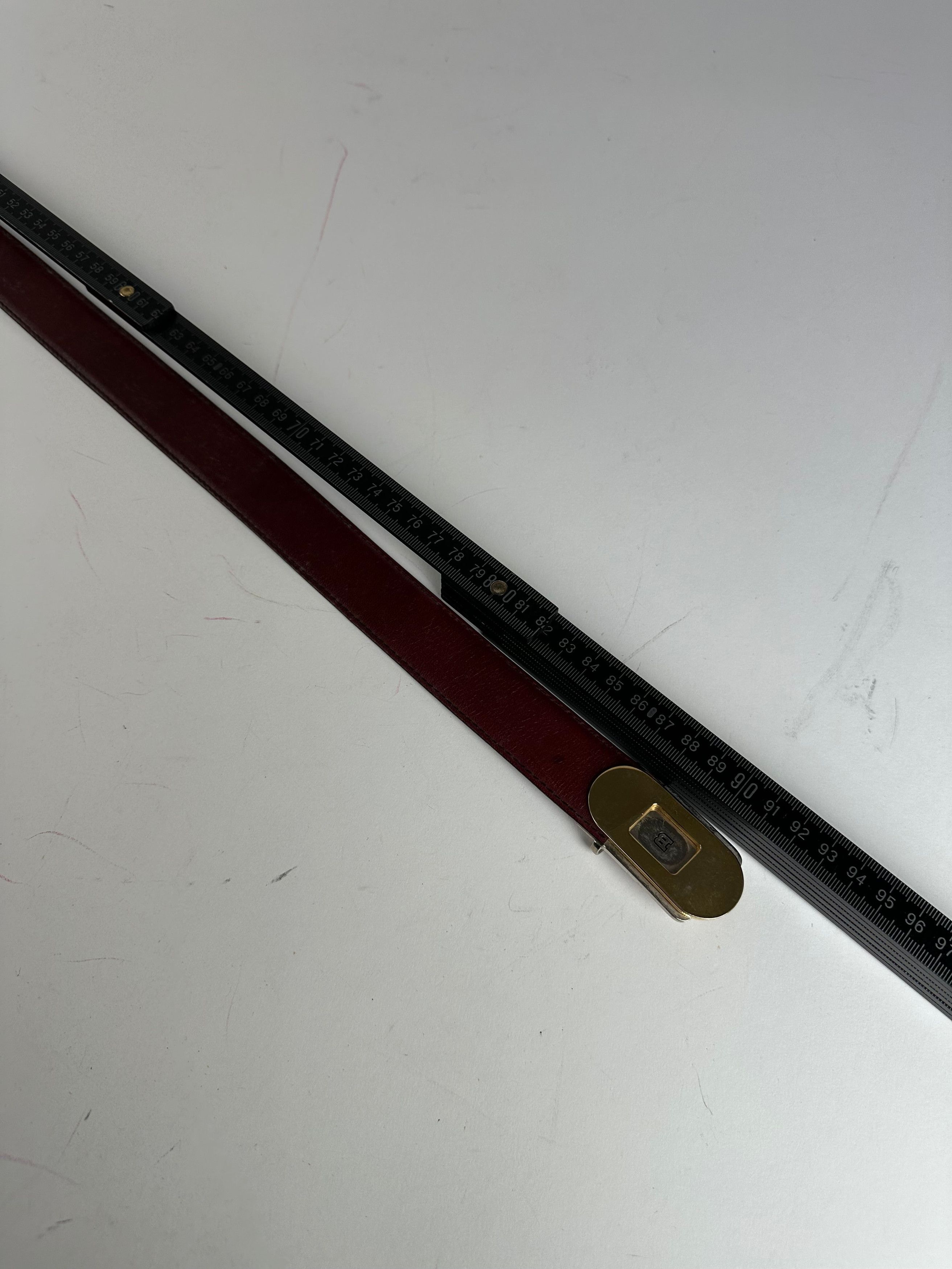 Bally Vintage Leather Belt Burgundy Size ONE SIZE - 7 Thumbnail