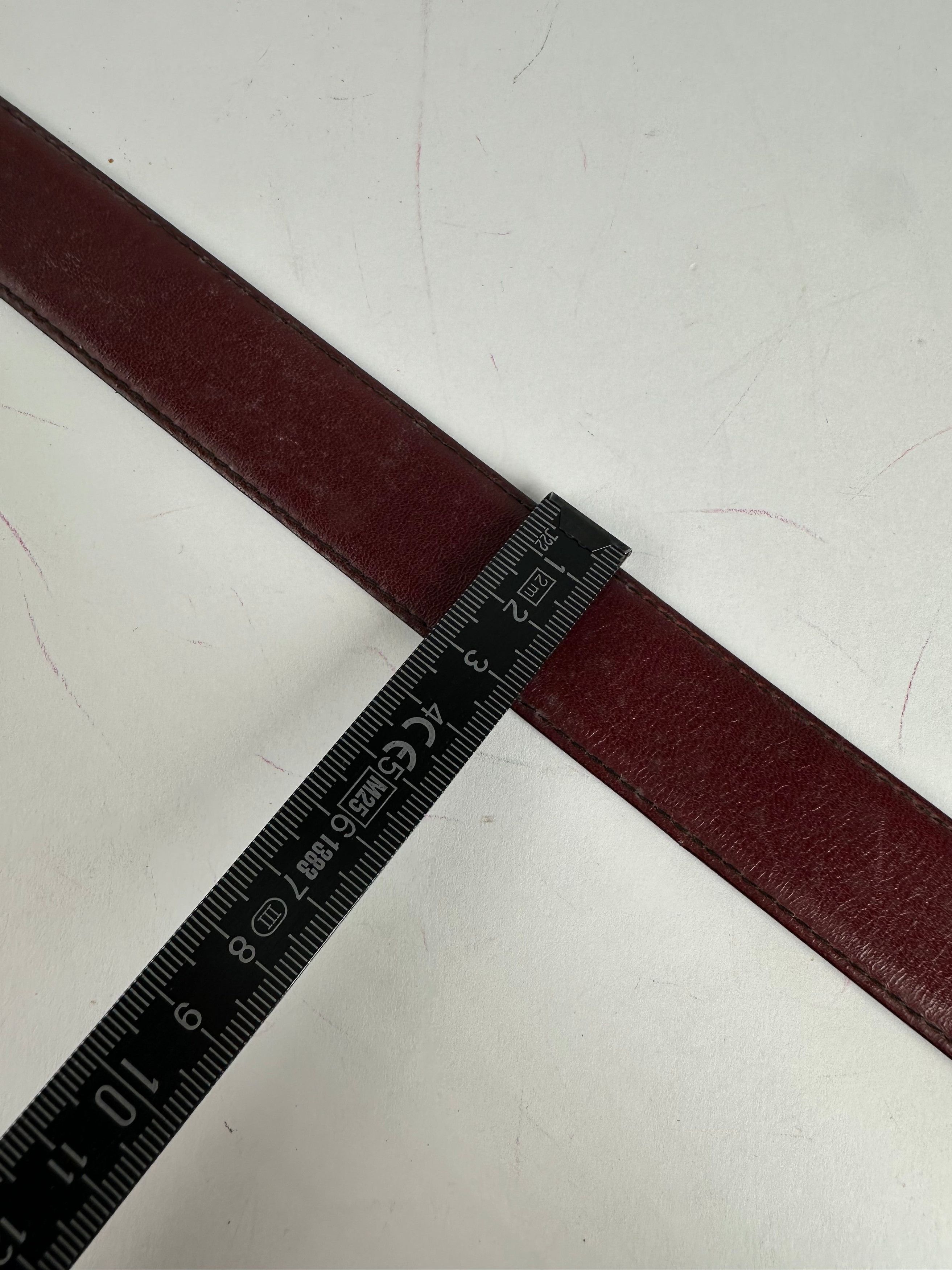 Bally Vintage Leather Belt Burgundy Size ONE SIZE - 8 Thumbnail