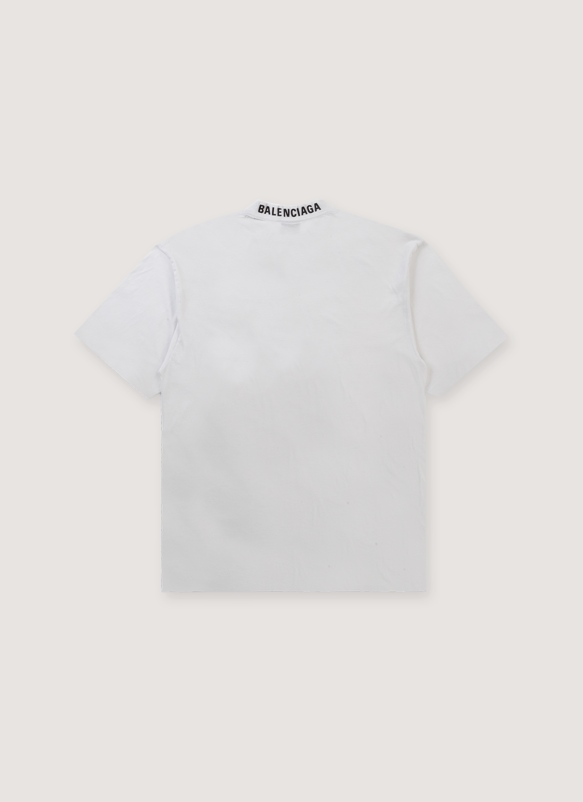 Balenciaga Neck Logo Overd Tee White Size US XS / EU 42 / 0 - 2 Thumbnail