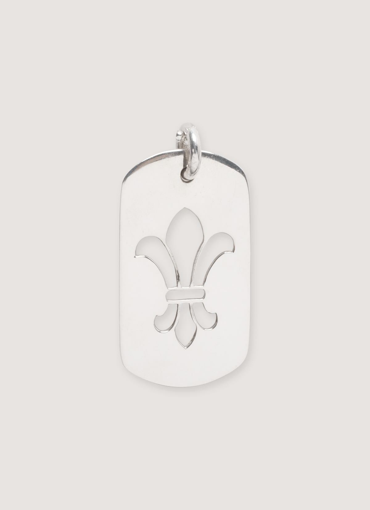 Chrome Hearts Large Fleur Cut Out Dog Tag Necklace Silver Size ONE SIZE - 2 Thumbnail