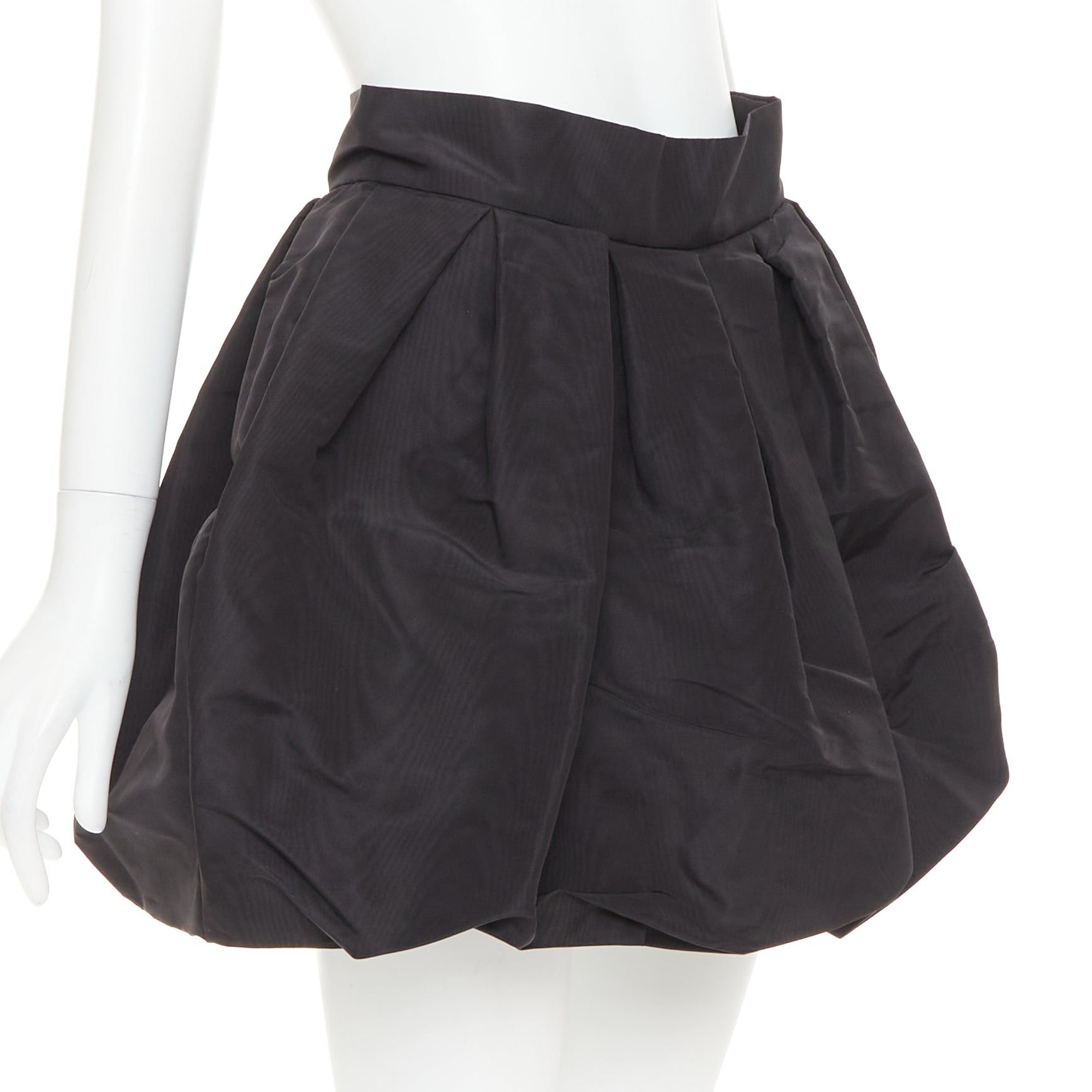 Alexandre Vauthier ALEXANDRE VAUTHIER black taffeta silk pleated high waist short bubble skirt Size 25" / US 0 / IT 36 - 3 Thumbnail