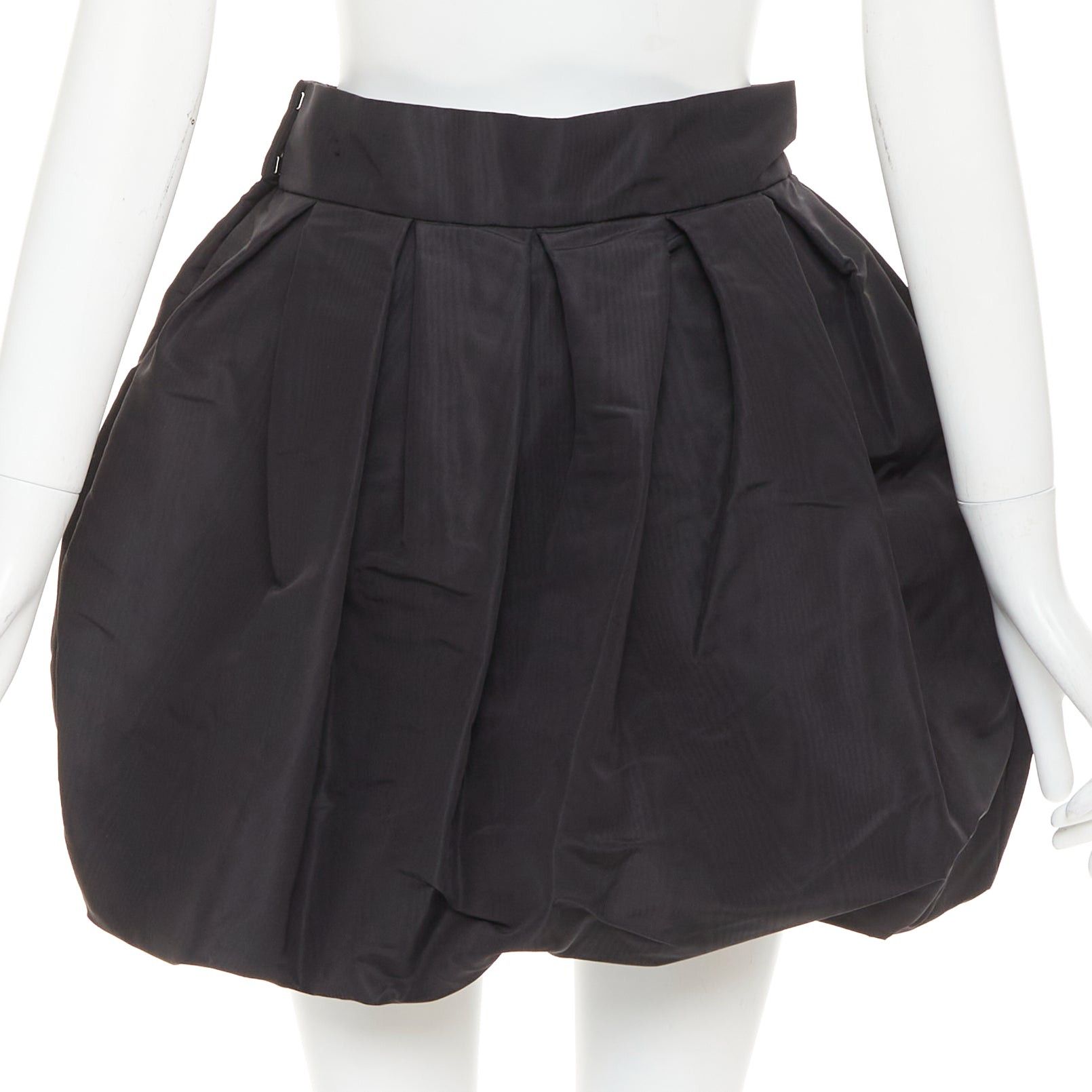 Alexandre Vauthier ALEXANDRE VAUTHIER black taffeta silk pleated high waist short bubble skirt Size 25" / US 0 / IT 36 - 5 Thumbnail