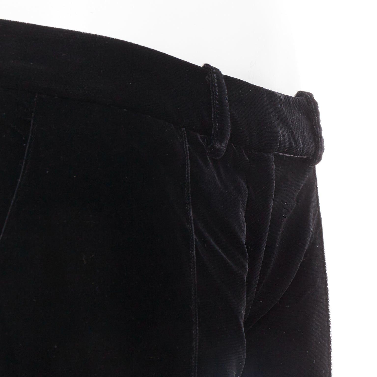 Alexandre Vauthier ALEXANDRE VAUTHIER COUTURE black velvet flower crystal button embellished knee pants Size 26" / US 2 / IT 38 - 7 Thumbnail