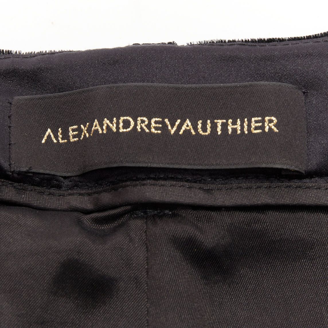 Alexandre Vauthier ALEXANDRE VAUTHIER COUTURE black velvet flower crystal button embellished knee pants Size 26" / US 2 / IT 38 - 8 Thumbnail