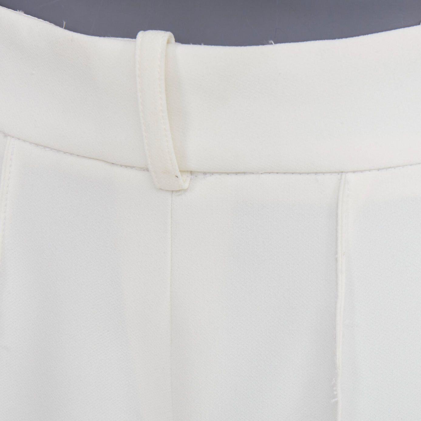 Alexandre Vauthier ALEXANDRE VAUTHIER white satin trim pleated front wide pants FR36 S Size 26" / US 2 / IT 38 - 7 Thumbnail