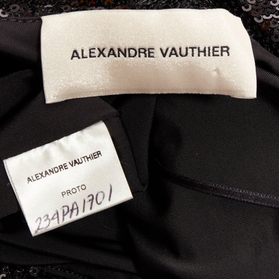 Alexandre Vauthier ALEXANDRE VAUTHIER black pailette sequins stretchy legging pants Size 26" / US 2 / IT 38 - 9 Thumbnail