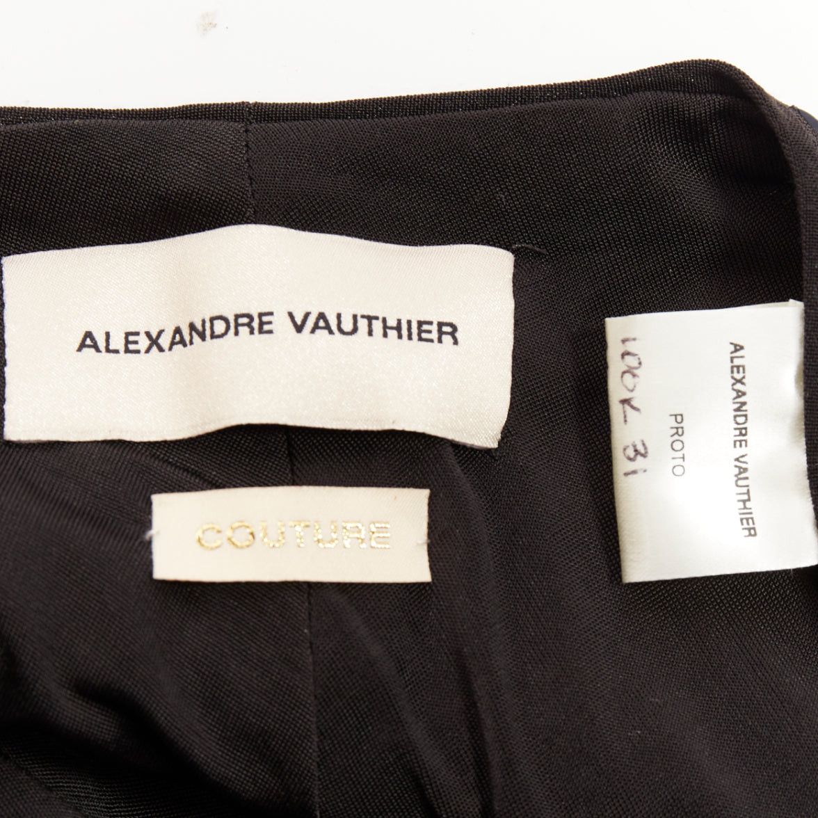 Alexandre Vauthier ALEXANDRE VAUTHIER COUTURE SS2025 Runway black paillette sequin stretch legging pants Size 26" / US 2 / IT 38 - 8 Thumbnail