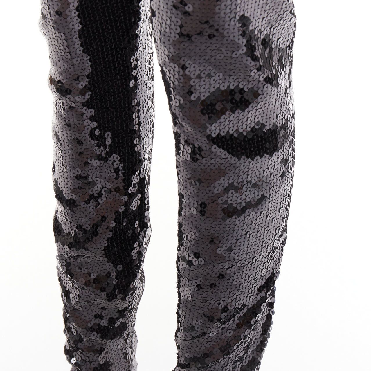 Alexandre Vauthier ALEXANDRE VAUTHIER COUTURE SS2025 Runway black paillette sequin stretch legging pants Size 26" / US 2 / IT 38 - 2 Thumbnail