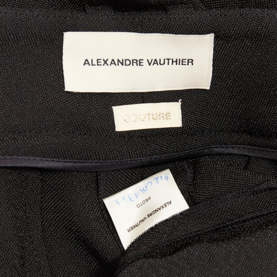 Alexandre Vauthier ALEXANDRE VAUTHIER COUTURE black pleated cuffed leg drop crotch barrel balloon pants Size 26" / US 2 / IT 38 - 8 Thumbnail