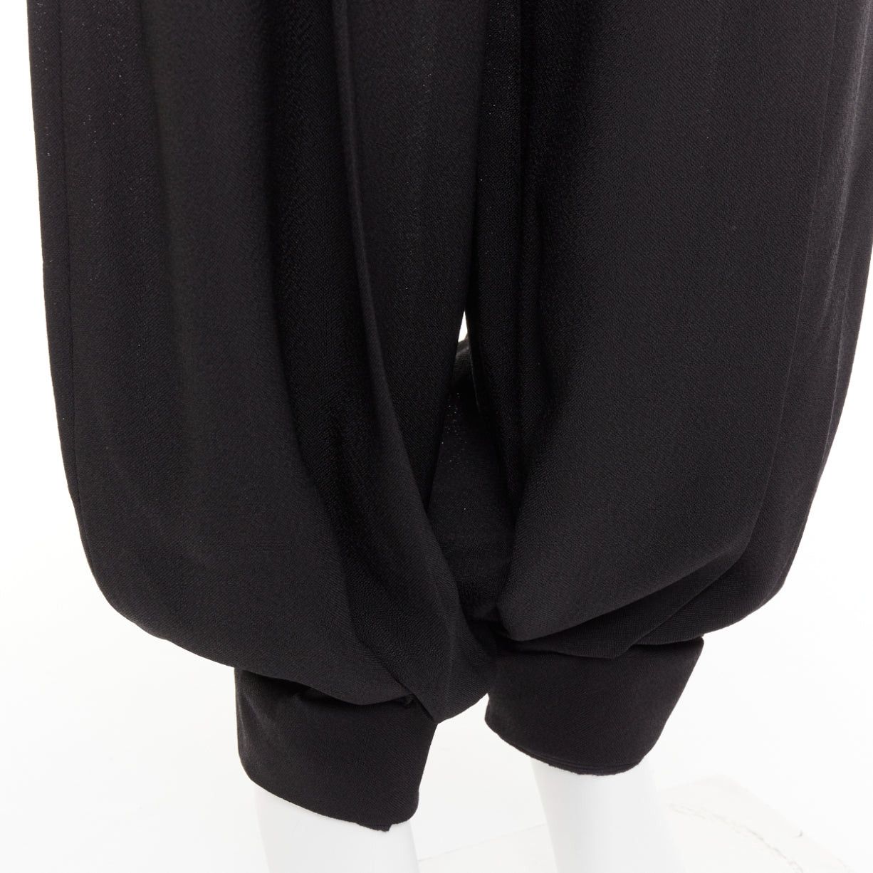 Alexandre Vauthier ALEXANDRE VAUTHIER COUTURE black pleated cuffed leg drop crotch barrel balloon pants Size 26" / US 2 / IT 38 - 2 Thumbnail