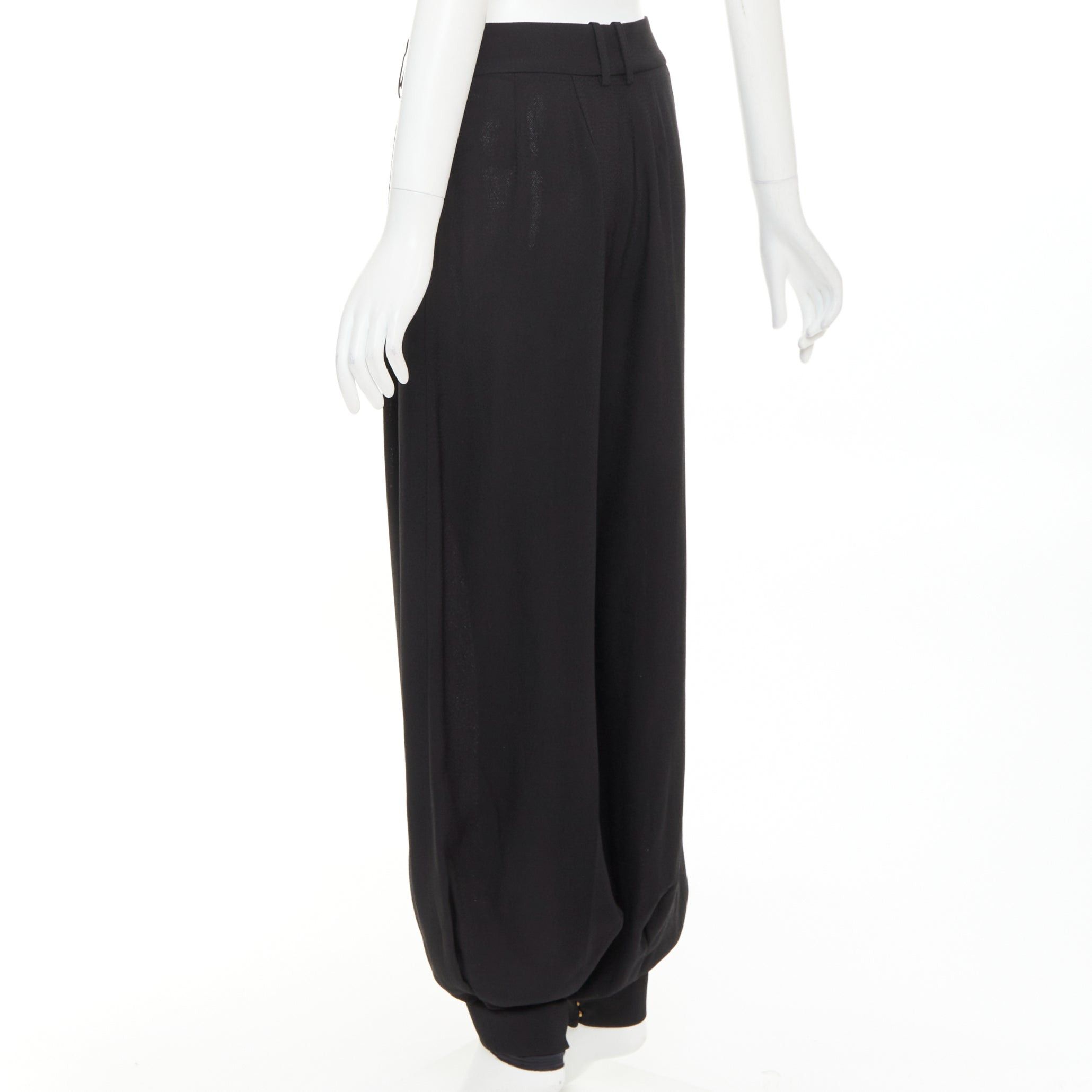 Alexandre Vauthier ALEXANDRE VAUTHIER COUTURE black pleated cuffed leg drop crotch barrel balloon pants Size 26" / US 2 / IT 38 - 6 Thumbnail