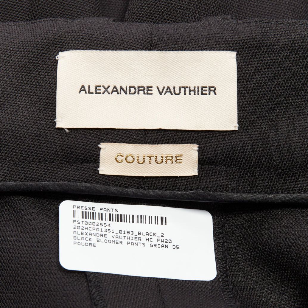 Alexandre Vauthier rare ALEXANDRE VAUTHIER COUTURE AW2020 Runway black grain de poudre bloomer barrel pants Size 26" / US 2 / IT 38 - 8 Thumbnail