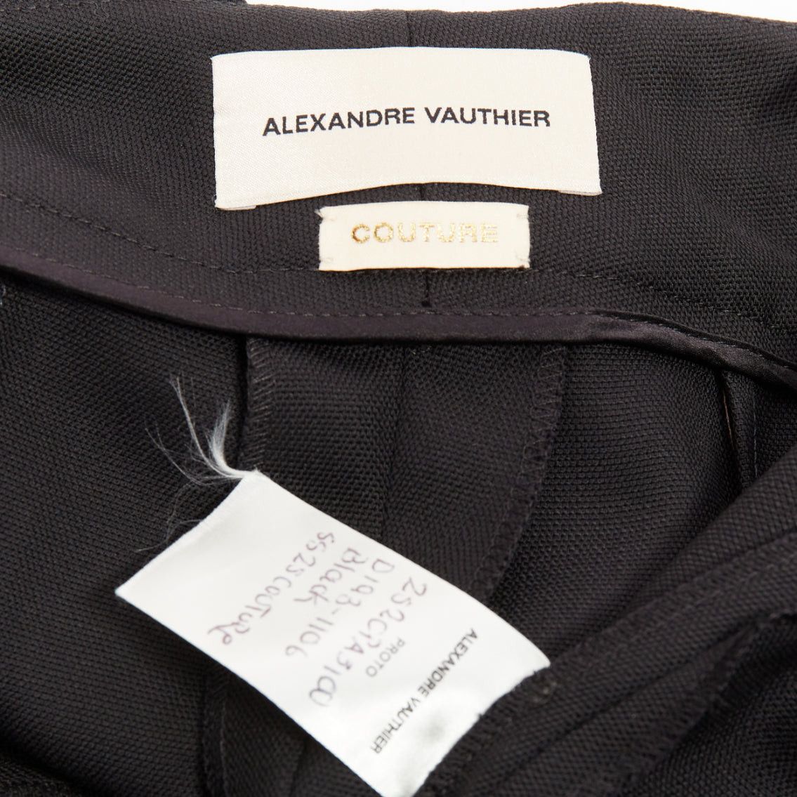 Alexandre Vauthier ALEXANDRE VAUTHIER COUTURE SS2025 black darted back straight leg trousers pants Size 26" / US 2 / IT 38 - 9 Thumbnail