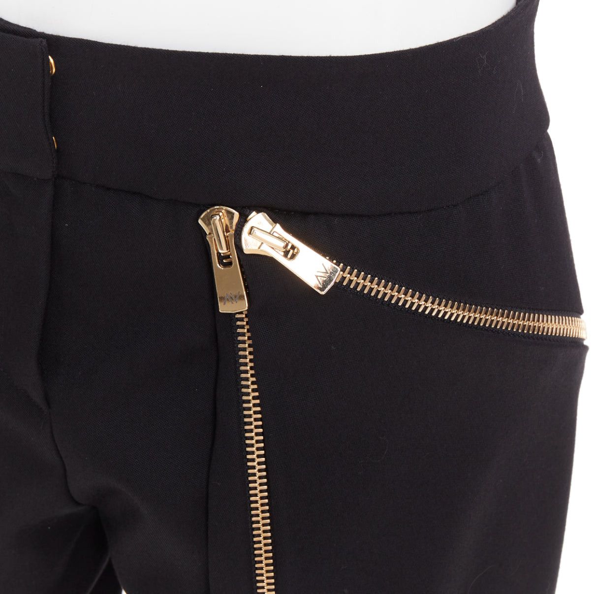 Alexandre Vauthier ALEXANDRE VAUTHIER COUTURE SS2016 Runway black gold zipper cargo pocket harem pants Size 26" / US 2 / IT 38 - 2 Thumbnail