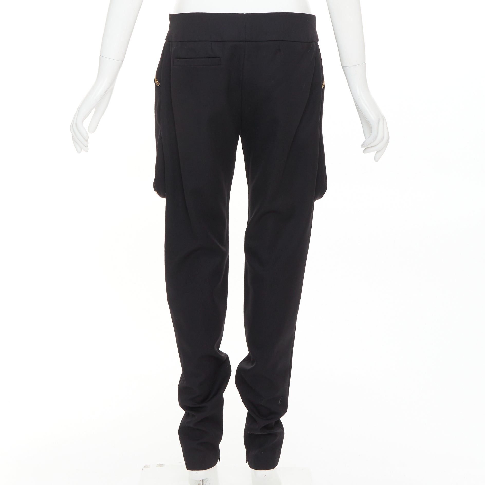 Alexandre Vauthier ALEXANDRE VAUTHIER COUTURE SS2016 Runway black gold zipper cargo pocket harem pants Size 26" / US 2 / IT 38 - 5 Thumbnail