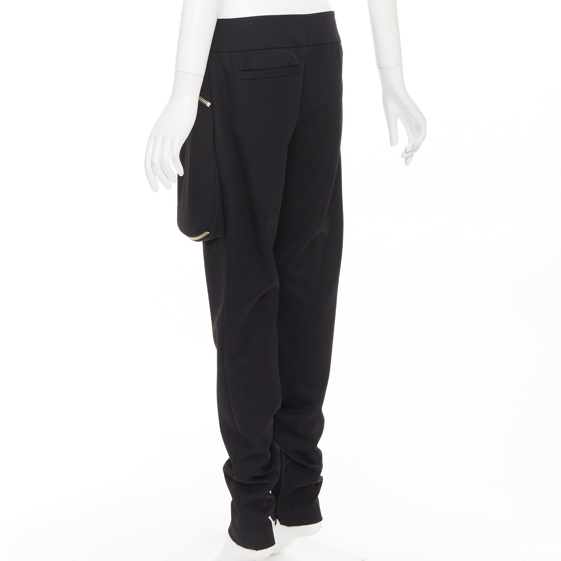 Alexandre Vauthier ALEXANDRE VAUTHIER COUTURE SS2016 Runway black gold zipper cargo pocket harem pants Size 26" / US 2 / IT 38 - 6 Thumbnail