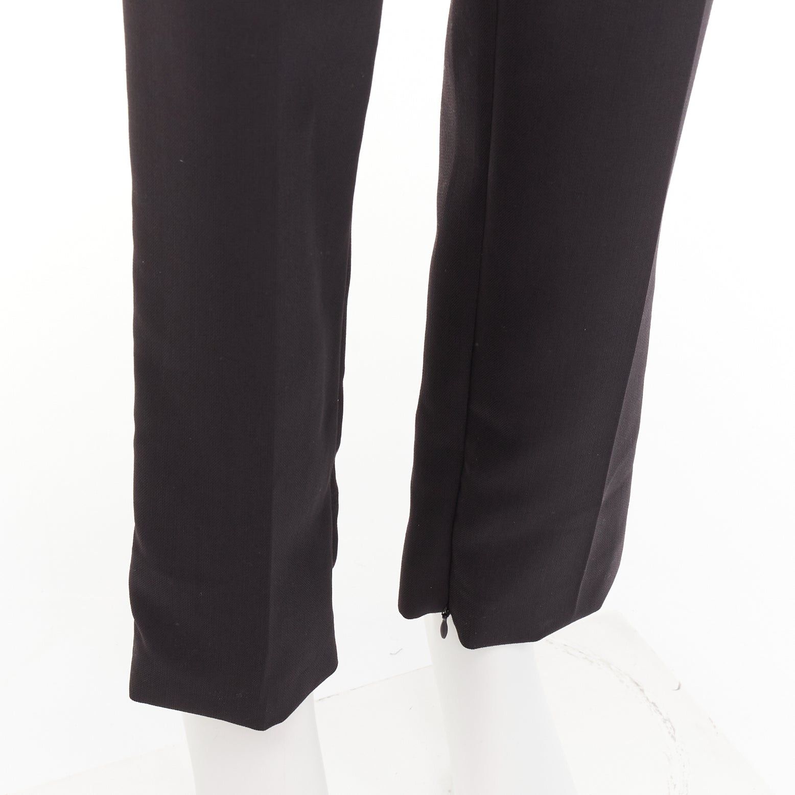 Alexandre Vauthier ALEXANDRE VAUTHIER black wool blend high waisted slim leg cropped pants Size 26" / US 2 / IT 38 - 2 Thumbnail