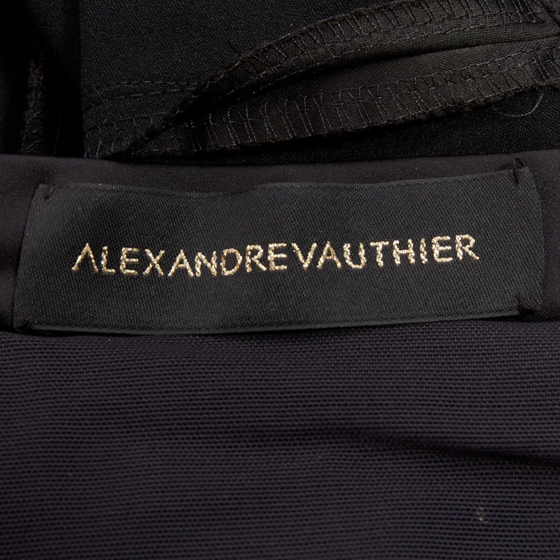 Alexandre Vauthier ALEXANDRE VAUTHIER black shiny high waisted wide cummerbund belt pants Size 26" / US 2 / IT 38 - 8 Thumbnail