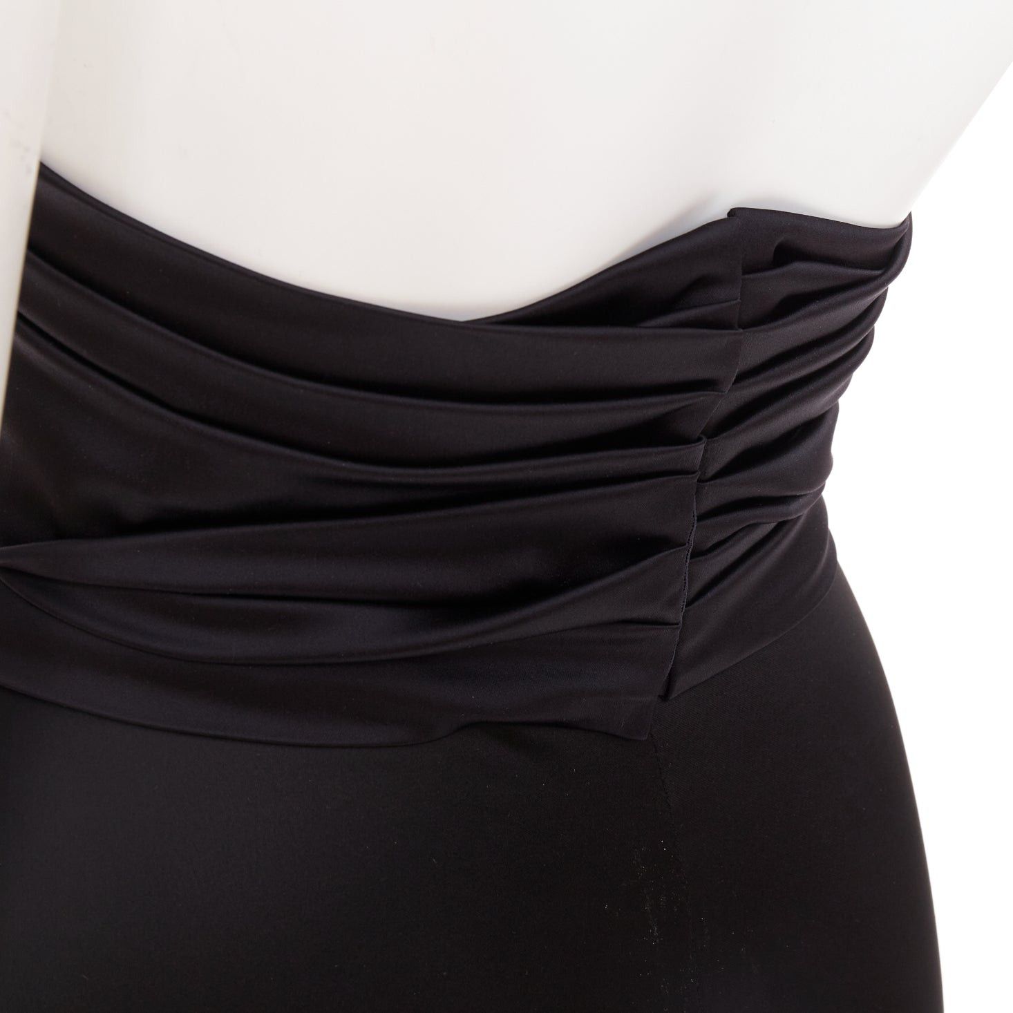Alexandre Vauthier ALEXANDRE VAUTHIER black shiny high waisted wide cummerbund belt pants Size 26" / US 2 / IT 38 - 7 Thumbnail