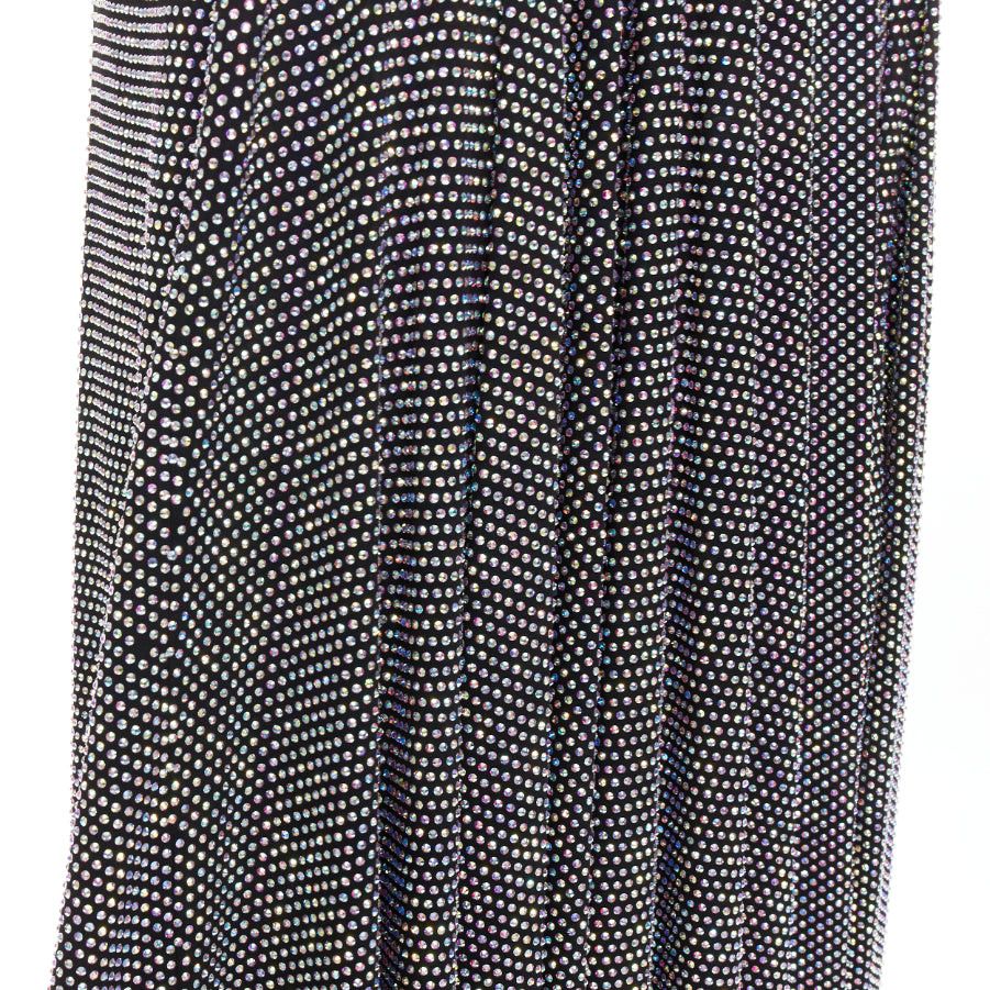 Alexandre Vauthier ALEXANDRE VAUTHIER COUTURE SS2021 Runway black aurore boreale crystal strass gathered power dress Size S / US 4 / IT 40 - 8 Thumbnail
