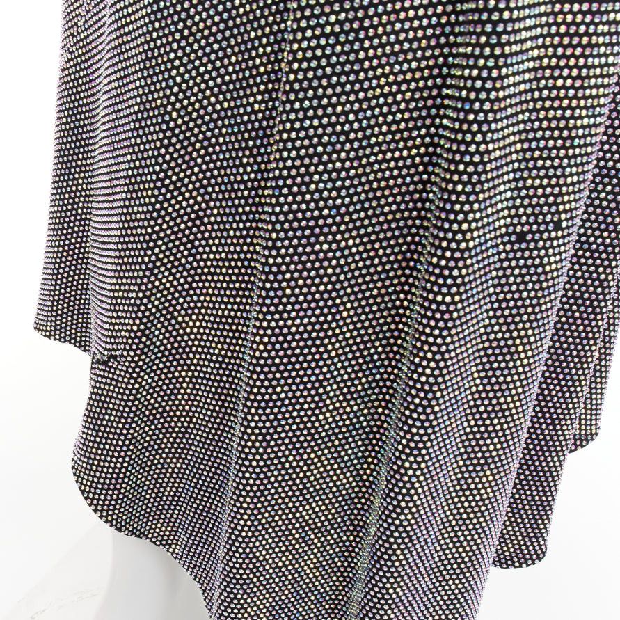 Alexandre Vauthier ALEXANDRE VAUTHIER COUTURE SS2021 Runway black aurore boreale crystal strass gathered power dress Size S / US 4 / IT 40 - 10 Thumbnail