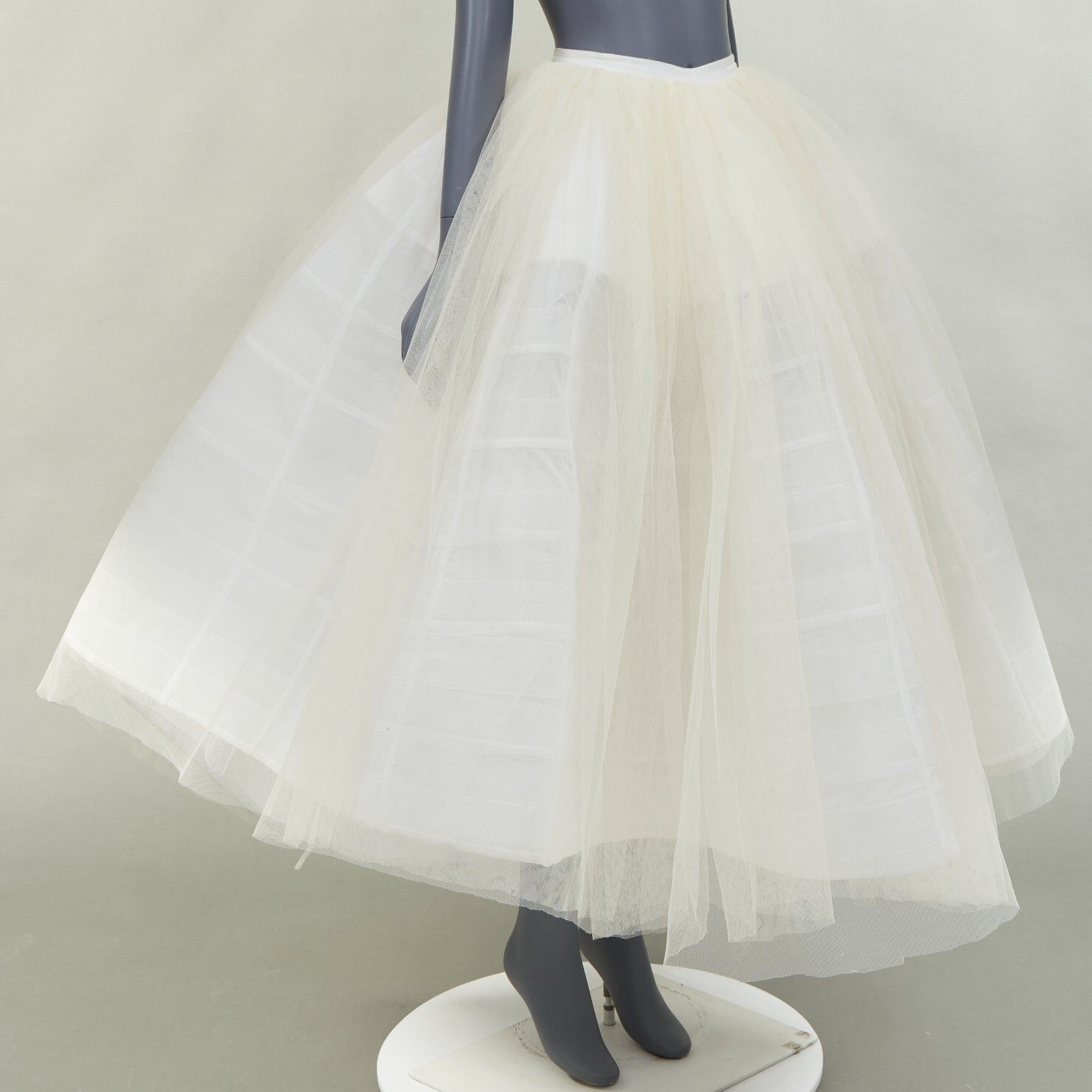 Alexandre Vauthier ALEXANDRE VAUTHIER cream white tulled caged crinoline full skirt Size 25" / US 0 / IT 36 - 3 Thumbnail