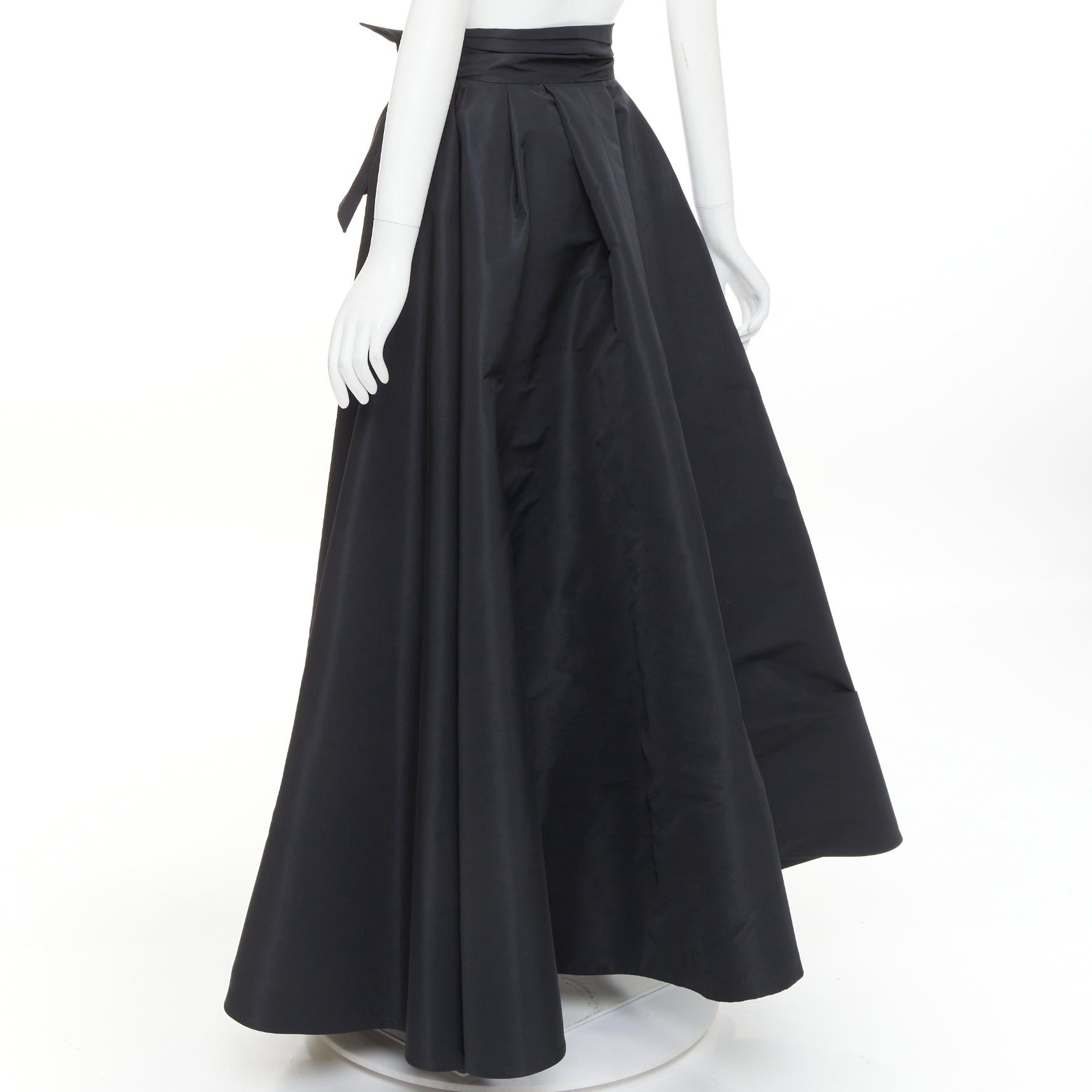 Alexandre Vauthier ALEXANDRE VAUTHIER COUTURE Runway black structured duchess satin self tie flared train skirt Size 25" / US 0 / IT 36 - 6 Thumbnail