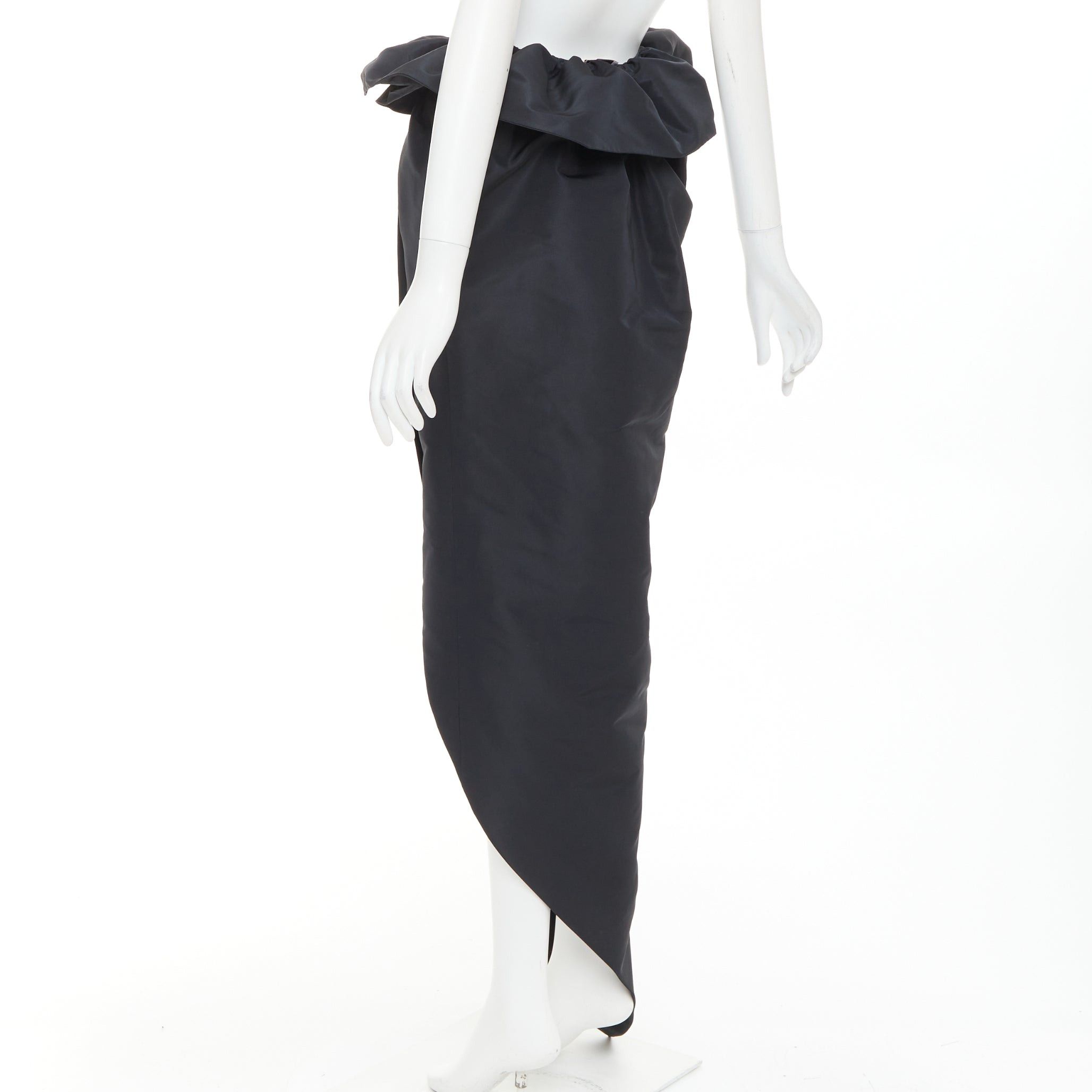 Alexandre Vauthier ALEXANDRE VAUTHIER COUTURE black taffeta voluminous peplum side split skirt Size 25" / US 0 / IT 36 - 6 Thumbnail