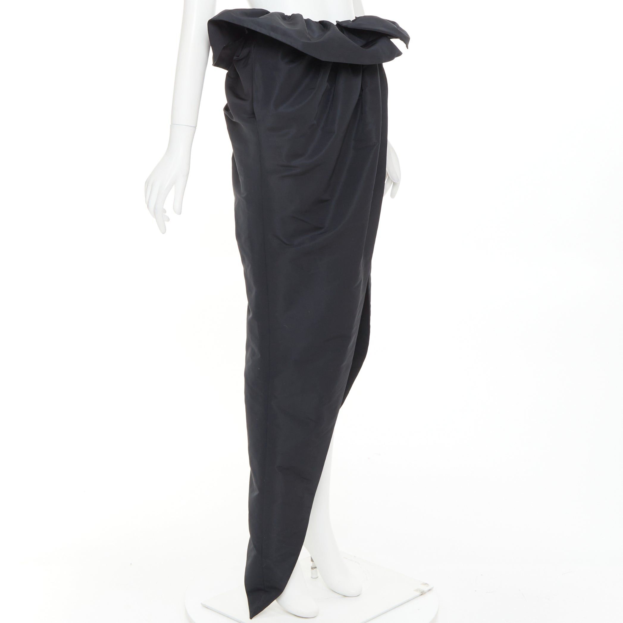 Alexandre Vauthier ALEXANDRE VAUTHIER COUTURE black taffeta voluminous peplum side split skirt Size 25" / US 0 / IT 36 - 3 Thumbnail