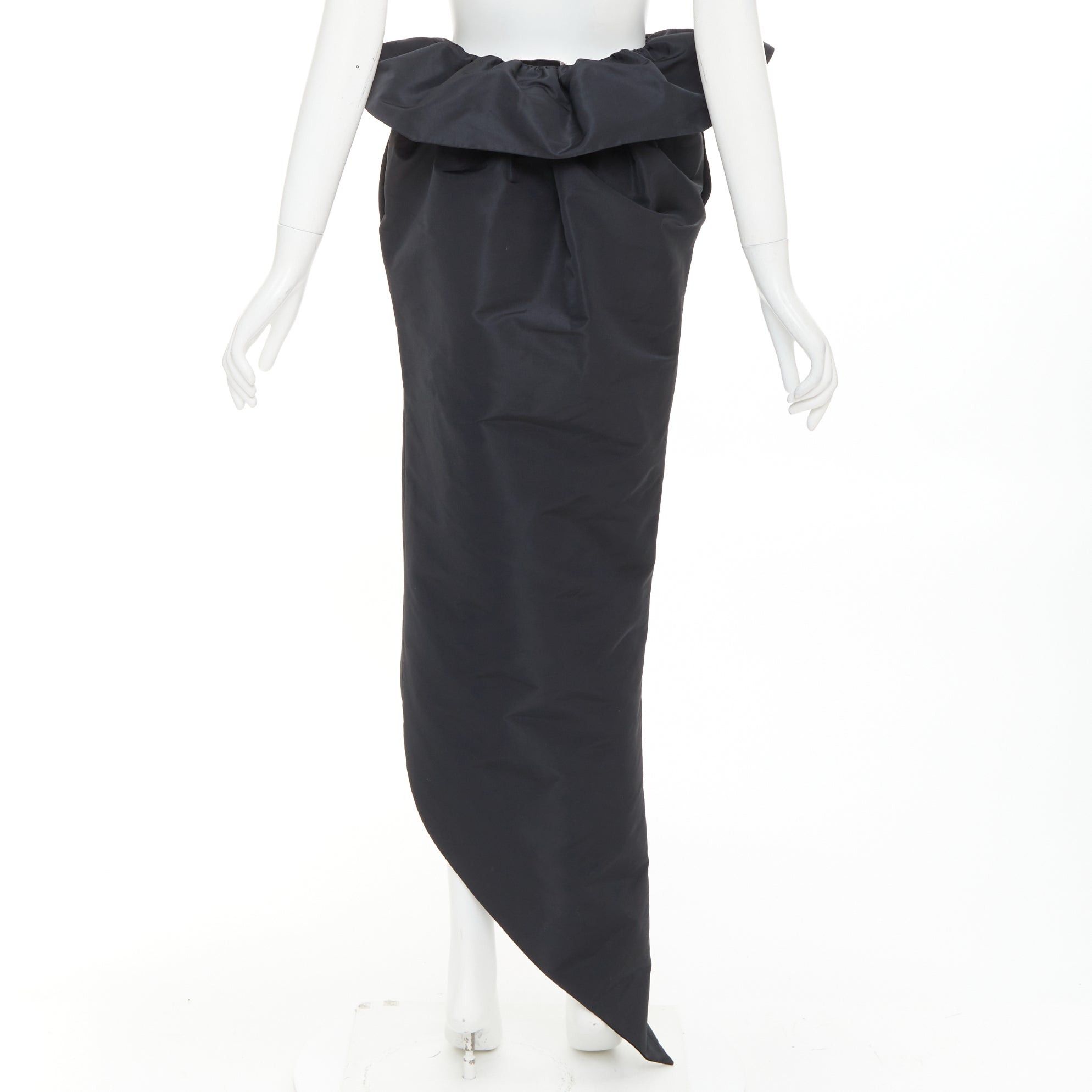 Alexandre Vauthier ALEXANDRE VAUTHIER COUTURE black taffeta voluminous peplum side split skirt Size 25" / US 0 / IT 36 - 5 Thumbnail