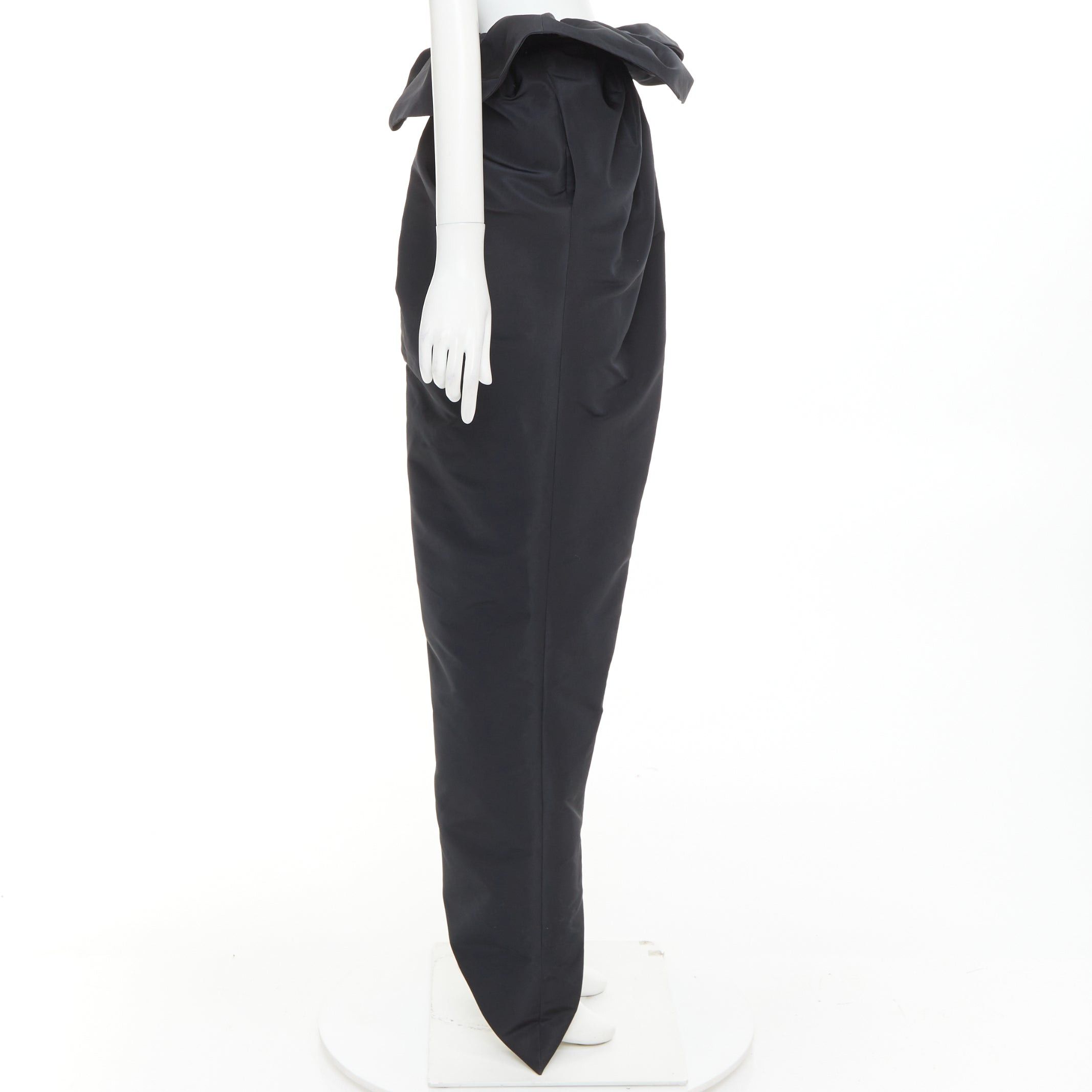 Alexandre Vauthier ALEXANDRE VAUTHIER COUTURE black taffeta voluminous peplum side split skirt Size 25" / US 0 / IT 36 - 4 Thumbnail