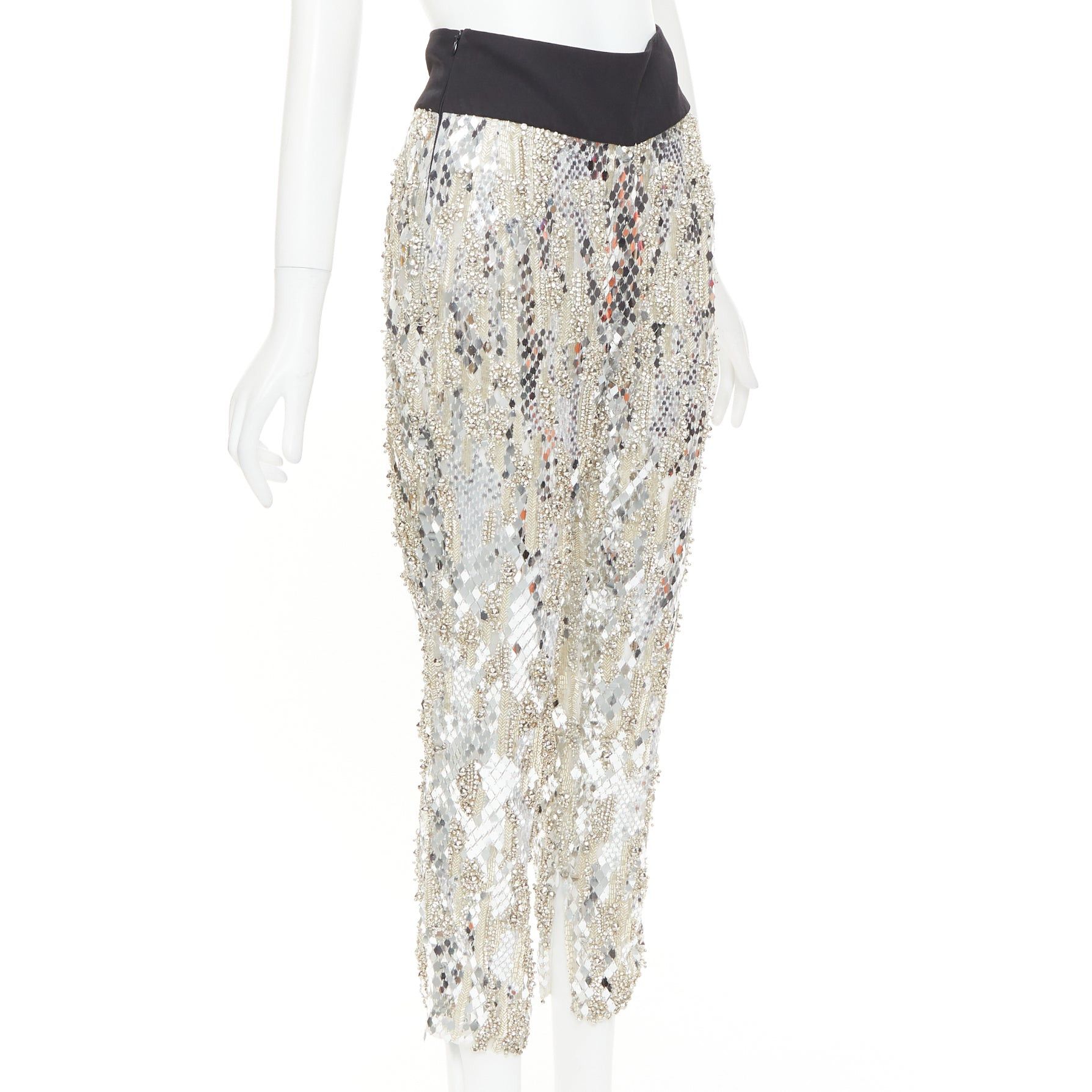 Alexandre Vauthier rare ALEXANDRE VAUTHIER COUTURE 2016 Runway Lesage silver bead crystal sequin embellished pants Size 26" / US 2 / IT 38 - 3 Thumbnail