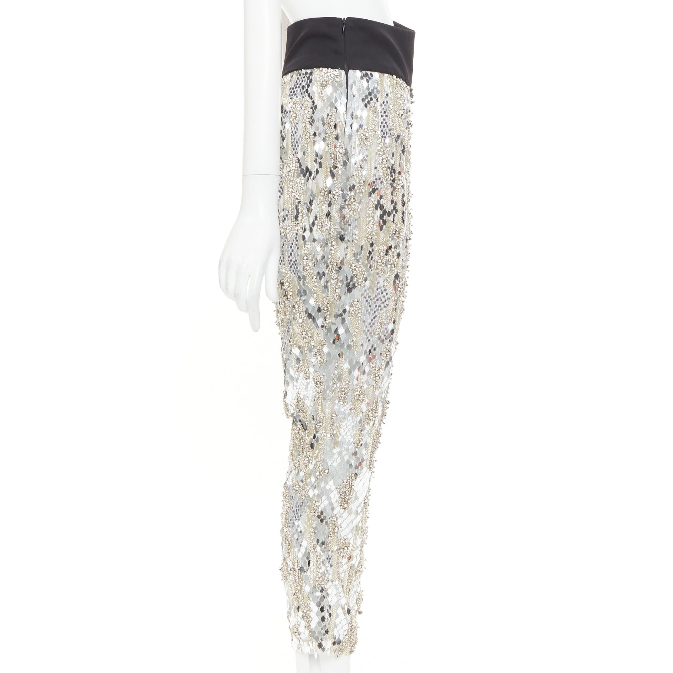 Alexandre Vauthier rare ALEXANDRE VAUTHIER COUTURE 2016 Runway Lesage silver bead crystal sequin embellished pants Size 26" / US 2 / IT 38 - 4 Thumbnail