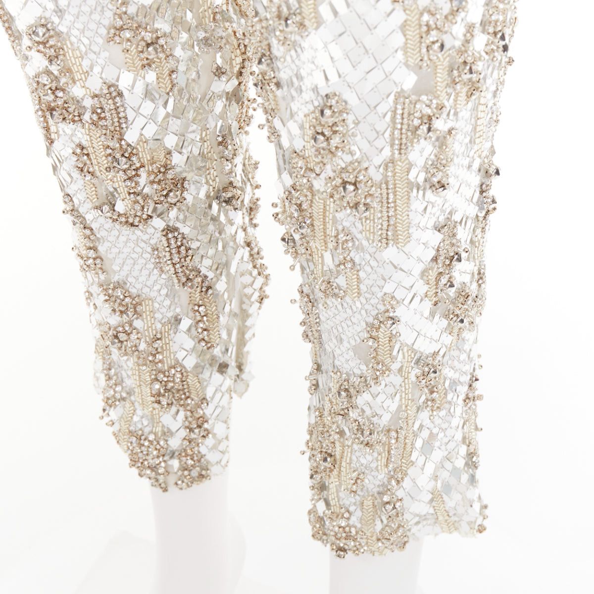 Alexandre Vauthier rare ALEXANDRE VAUTHIER COUTURE 2016 Runway Lesage silver bead crystal sequin embellished pants Size 26" / US 2 / IT 38 - 8 Thumbnail
