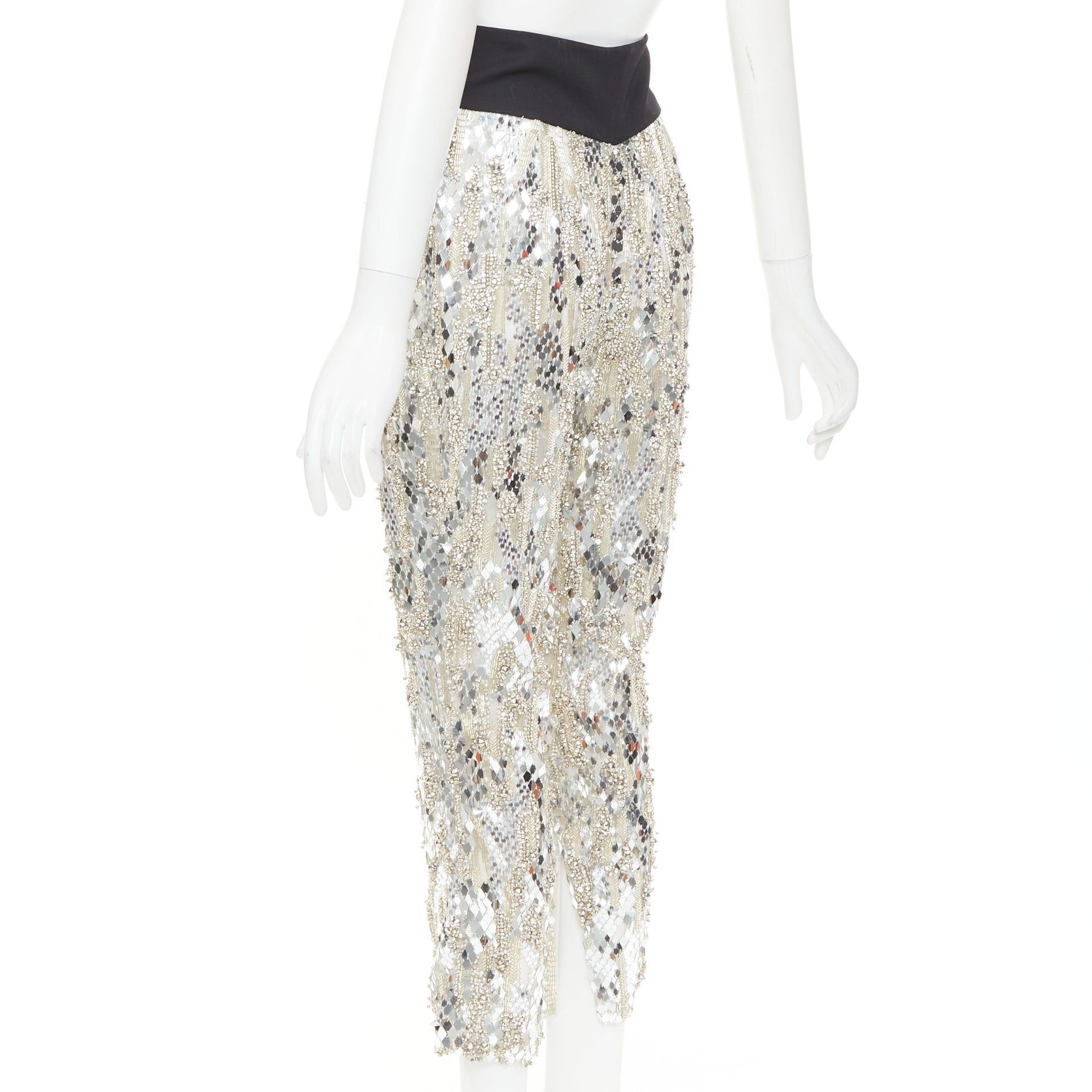 Alexandre Vauthier rare ALEXANDRE VAUTHIER COUTURE 2016 Runway Lesage silver bead crystal sequin embellished pants Size 26" / US 2 / IT 38 - 6 Thumbnail