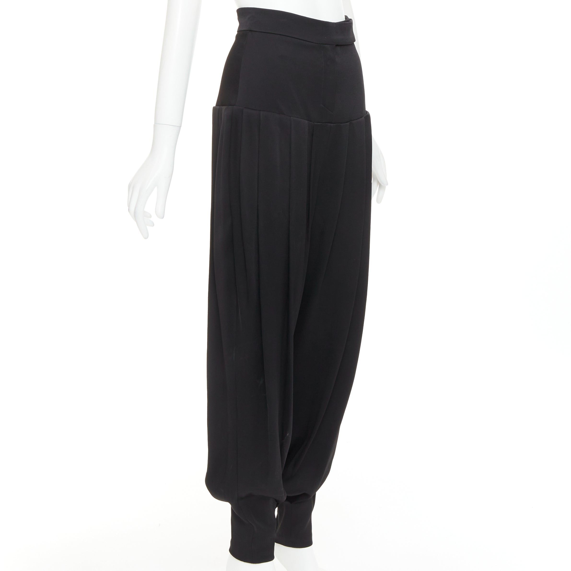 Alexandre Vauthier ALEXANDRE VAUTHIER COUTURE Runway black pleated high waist harem barrel balloon pants Size 26" / US 2 / IT 38 - 3 Thumbnail