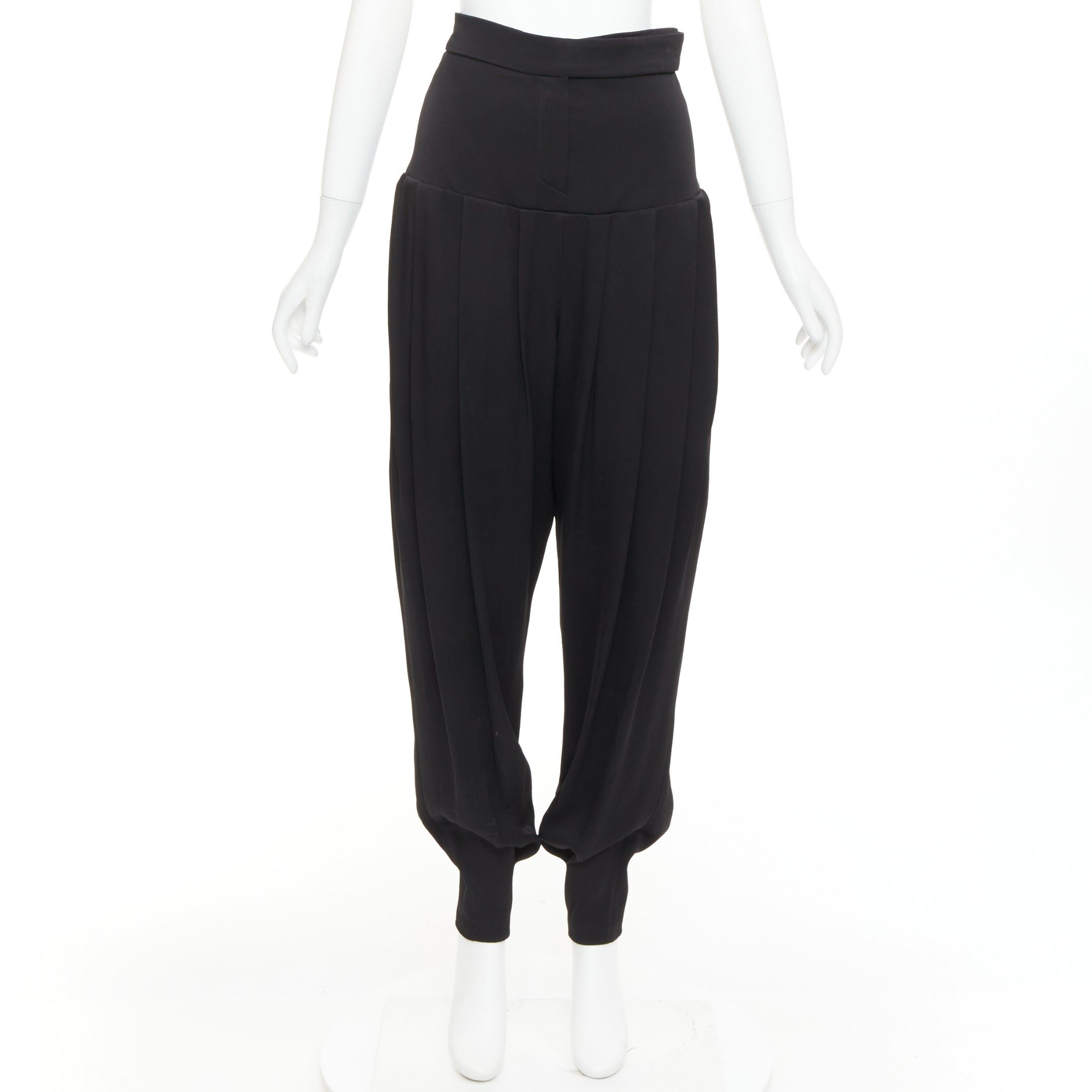 Alexandre Vauthier ALEXANDRE VAUTHIER COUTURE Runway black pleated high waist harem barrel balloon pants Size 26" / US 2 / IT 38 - 9 Thumbnail