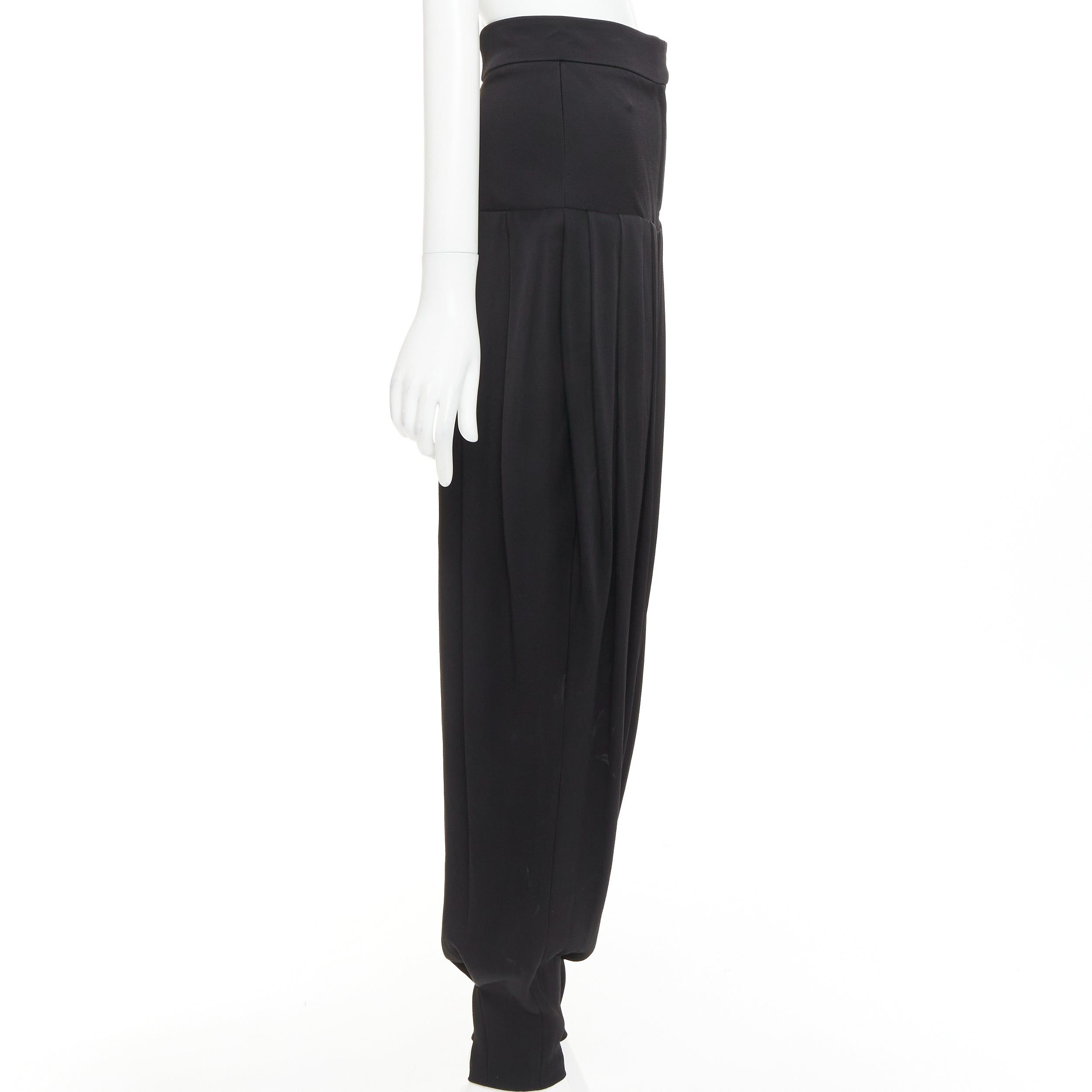 Alexandre Vauthier ALEXANDRE VAUTHIER COUTURE Runway black pleated high waist harem barrel balloon pants Size 26" / US 2 / IT 38 - 4 Thumbnail