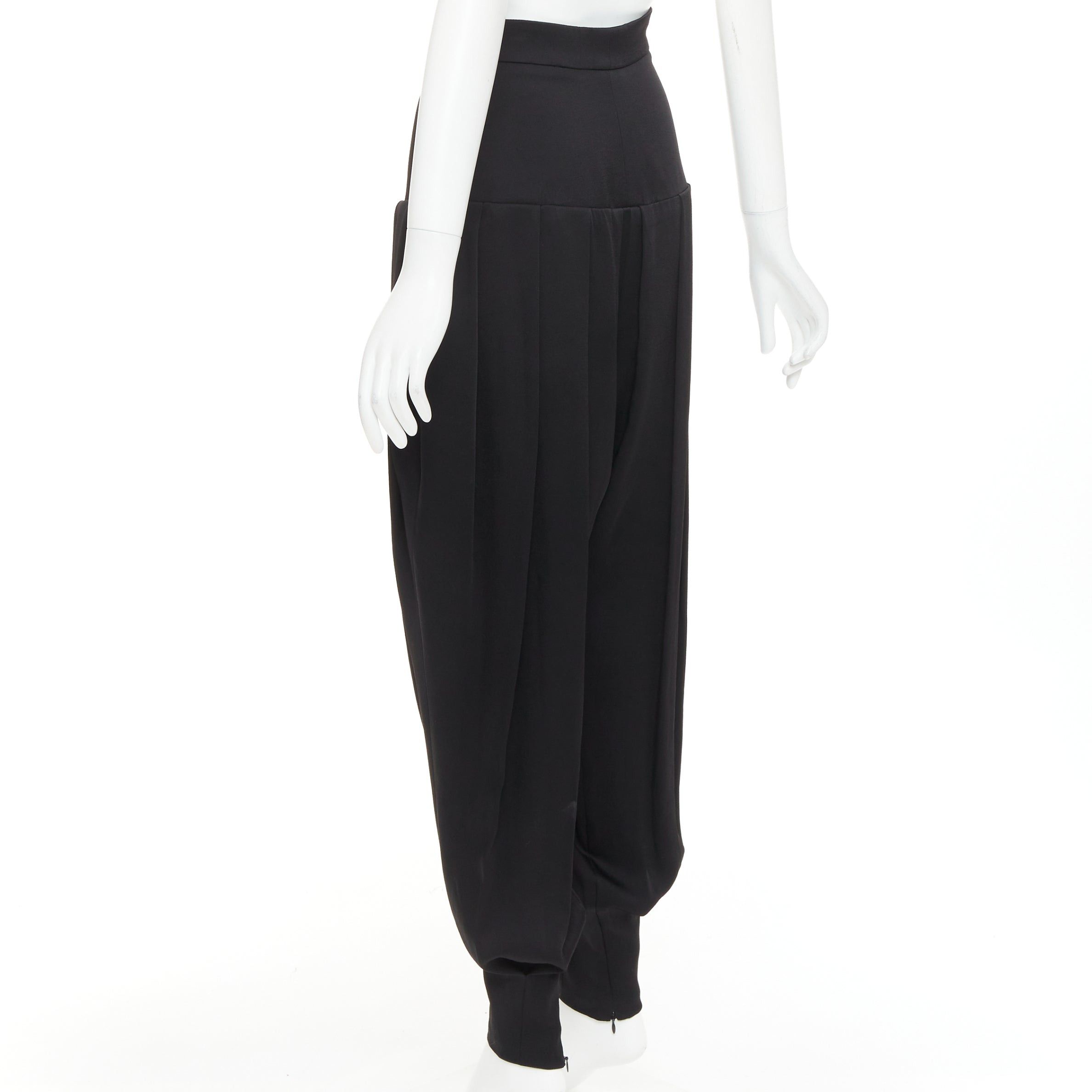 Alexandre Vauthier ALEXANDRE VAUTHIER COUTURE Runway black pleated high waist harem barrel balloon pants Size 26" / US 2 / IT 38 - 6 Thumbnail