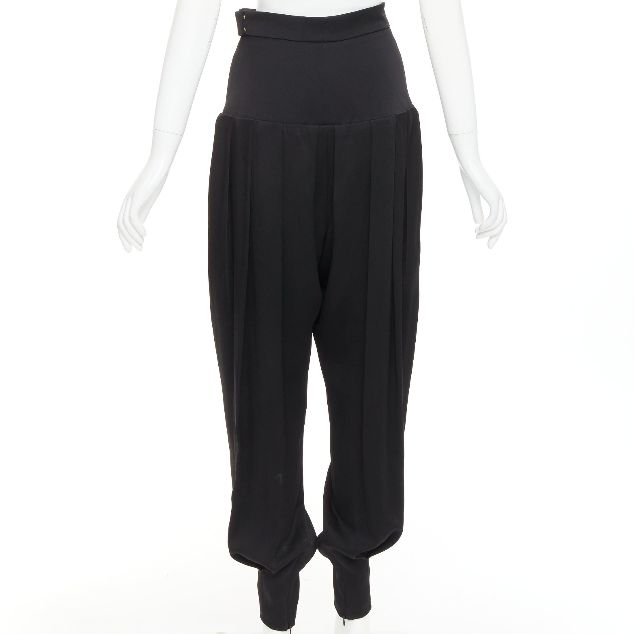 Alexandre Vauthier ALEXANDRE VAUTHIER COUTURE Runway black pleated high waist harem barrel balloon pants Size 26" / US 2 / IT 38 - 5 Thumbnail