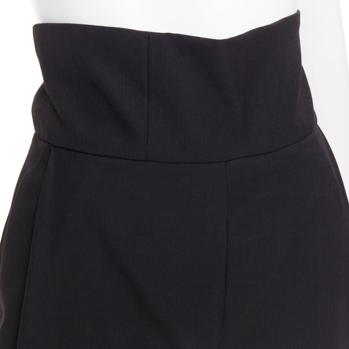 Alexandre Vauthier ALEXANDRE VAUTHIER COUTURE black crepe high waisted waistband harem pants Size 26" / US 2 / IT 38 - 2 Thumbnail