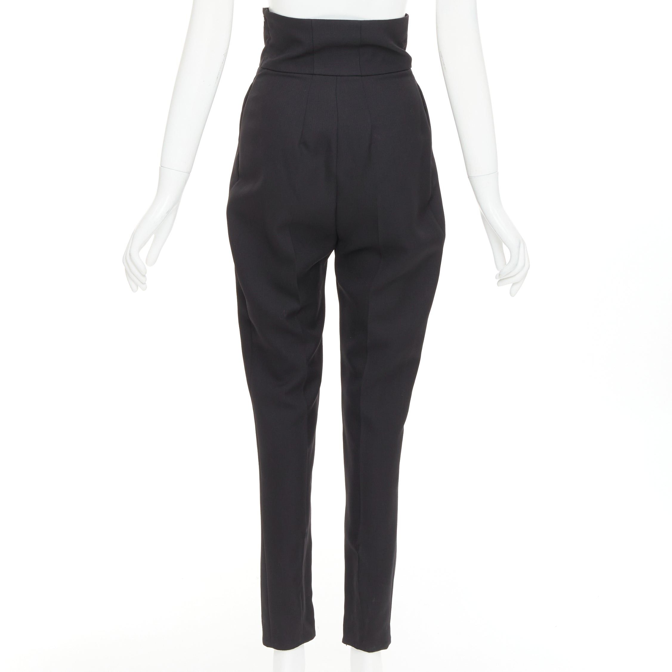 Alexandre Vauthier ALEXANDRE VAUTHIER COUTURE black crepe high waisted waistband harem pants Size 26" / US 2 / IT 38 - 5 Thumbnail