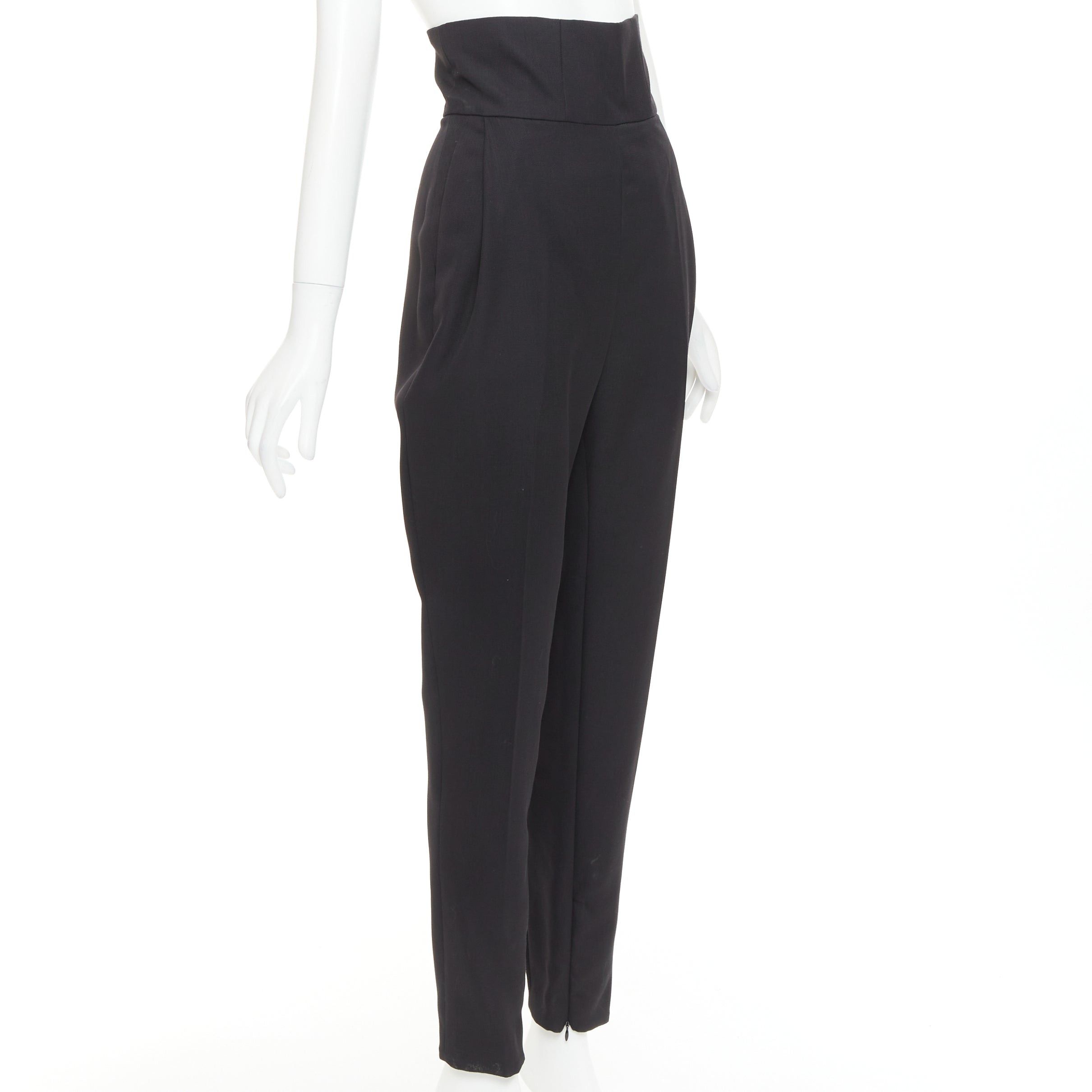 Alexandre Vauthier ALEXANDRE VAUTHIER COUTURE black crepe high waisted waistband harem pants Size 26" / US 2 / IT 38 - 3 Thumbnail