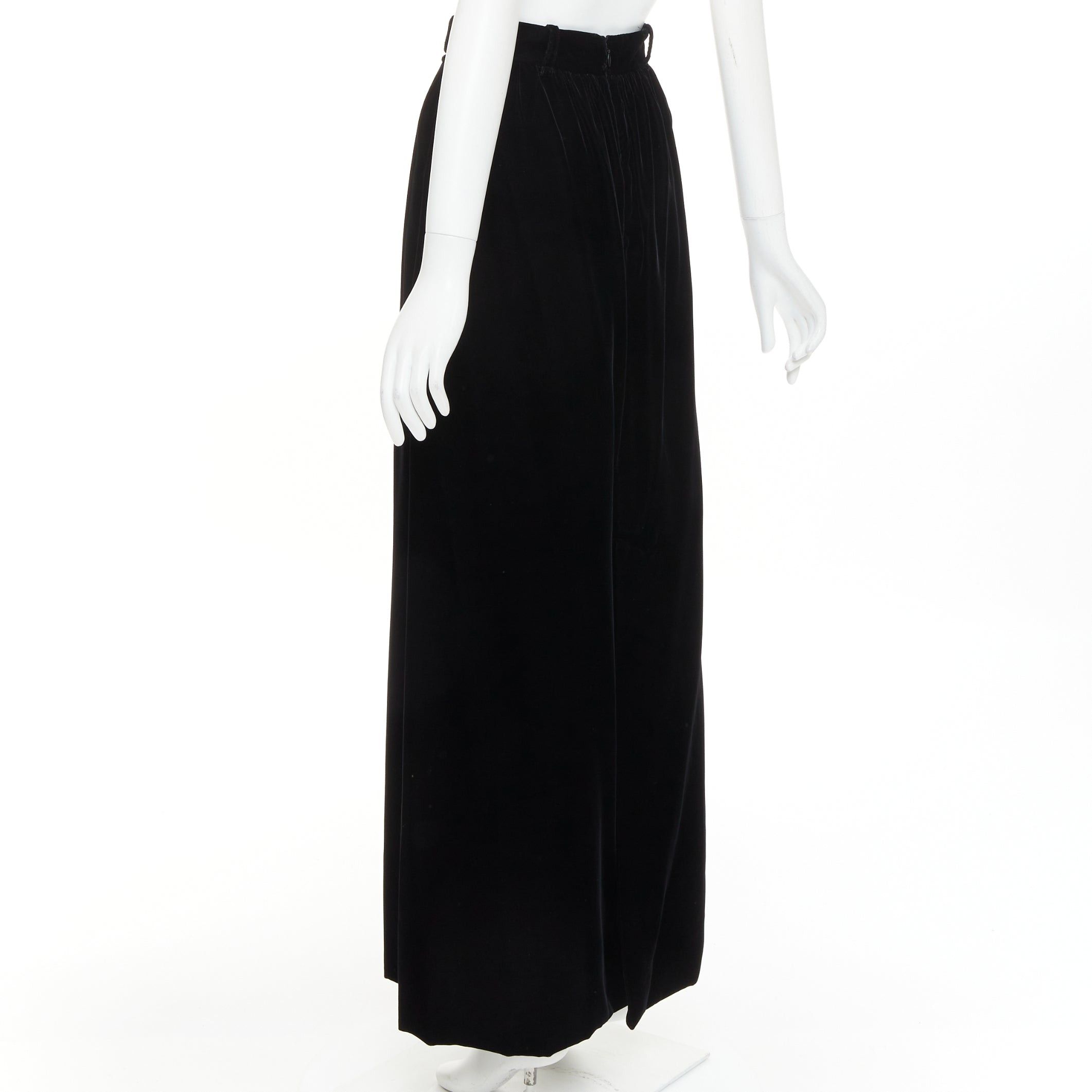 Alexandre Vauthier ALEXANDRE VAUTHIER COUTURE SS2025 Runway black velvet high waisted maxi skirt Size 25" / US 0 / IT 36 - 6 Thumbnail