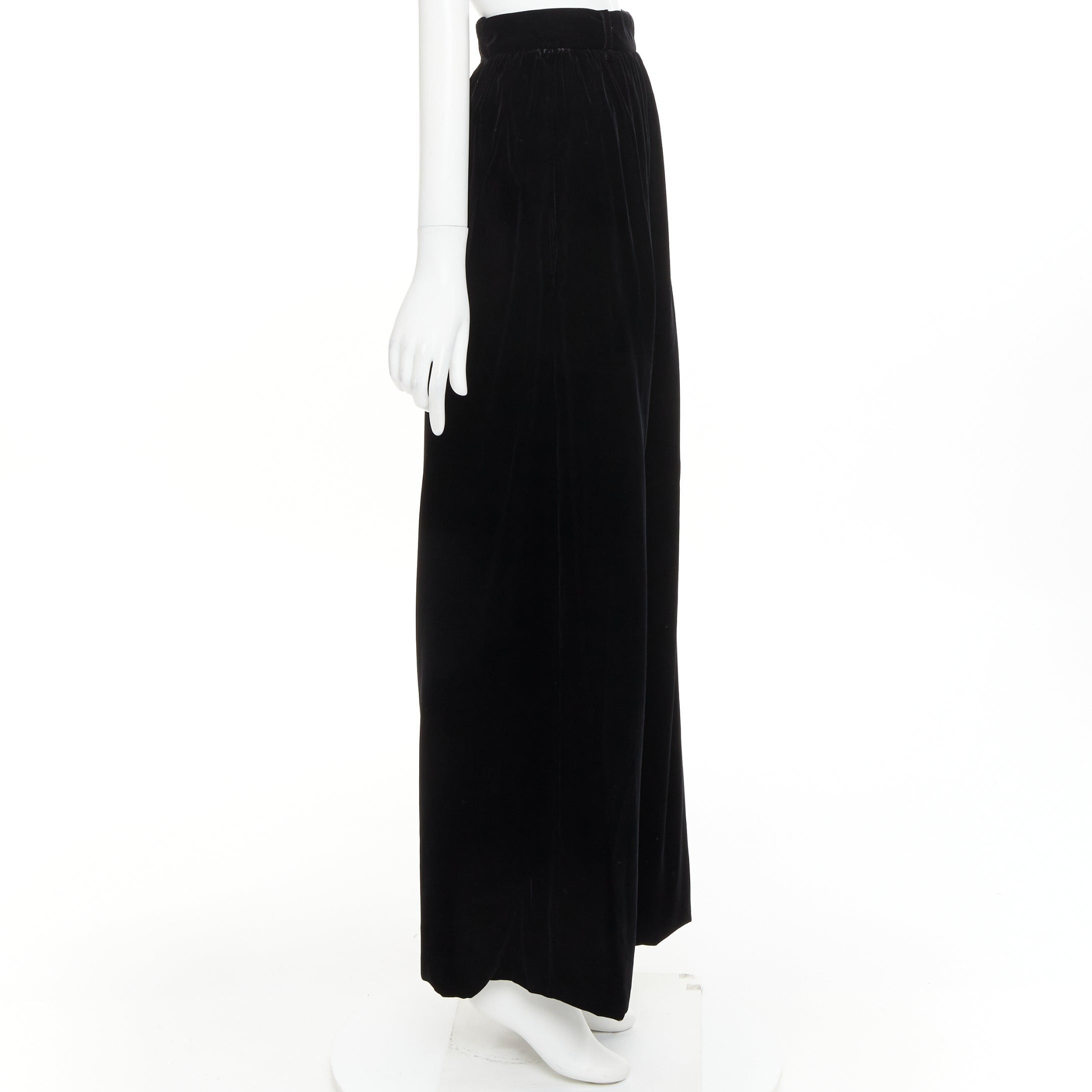 Alexandre Vauthier ALEXANDRE VAUTHIER COUTURE SS2025 Runway black velvet high waisted maxi skirt Size 25" / US 0 / IT 36 - 4 Thumbnail