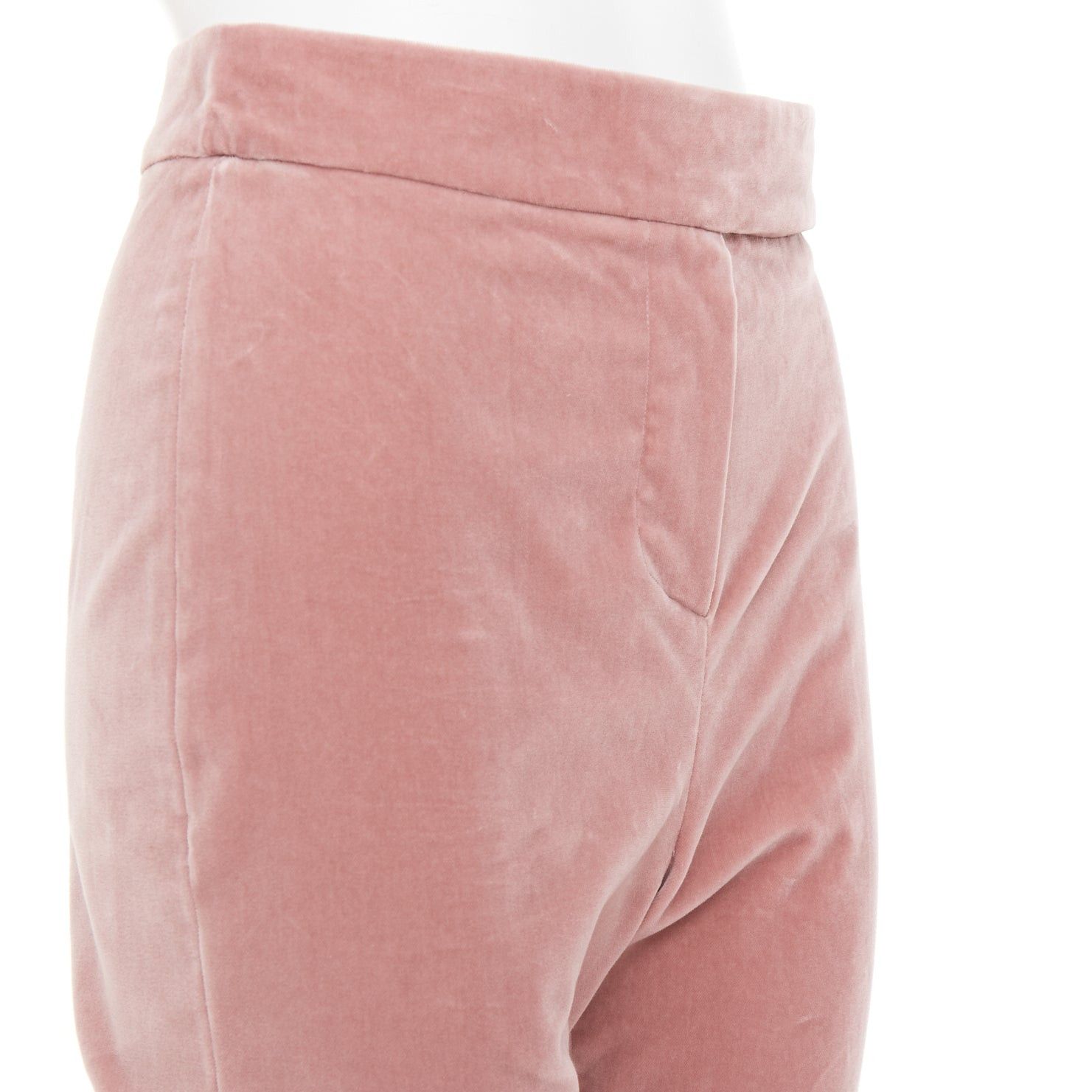 Alexandre Vauthier ALEXANDRE VAUTHIER blush pink velvet high waisted extra flare pants Size 26" / US 2 / IT 38 - 2 Thumbnail
