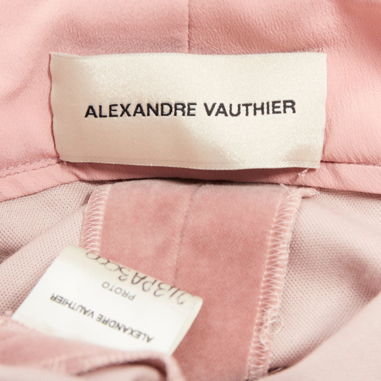 Alexandre Vauthier ALEXANDRE VAUTHIER blush pink velvet high waisted extra flare pants Size 26" / US 2 / IT 38 - 8 Thumbnail