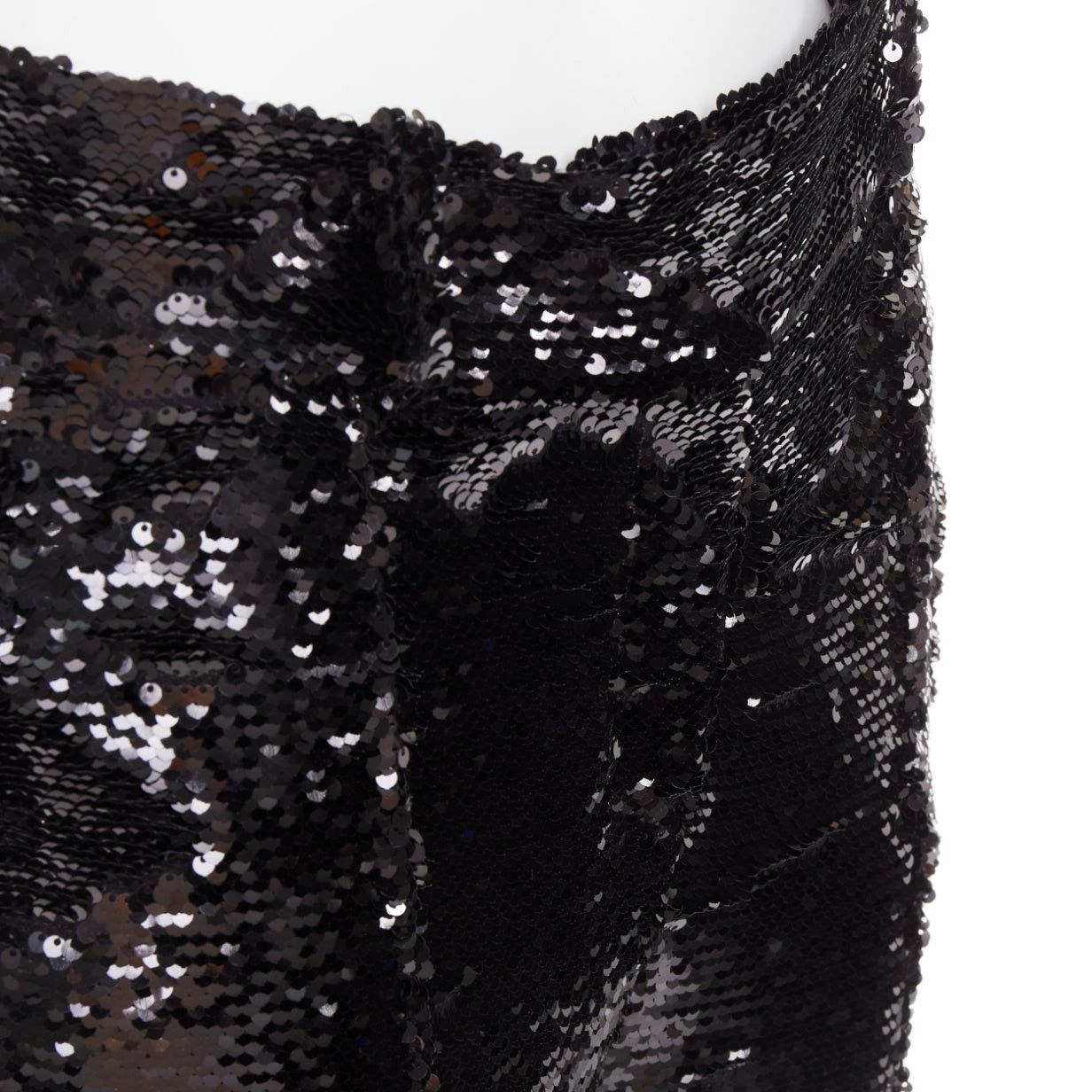 Alexandre Vauthier ALEXANDRE VAUTHIER COUTURE AW2020 Runway black paillettes high waist pleated straight pants Size 26" / US 2 / IT 38 - 2 Thumbnail